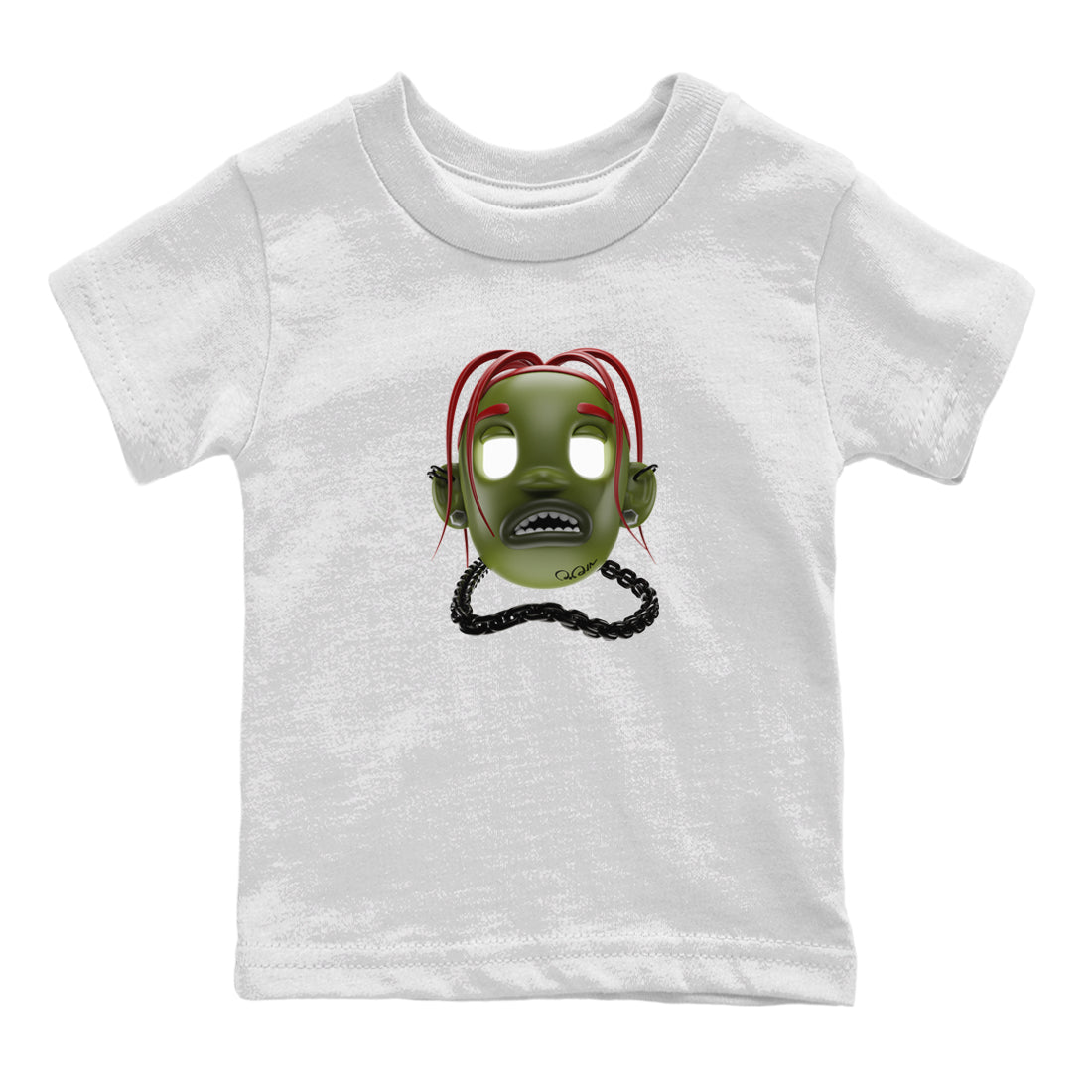 Goosebumps Boy Kids Tops - Air Jordan 1 Travis Scott Olive