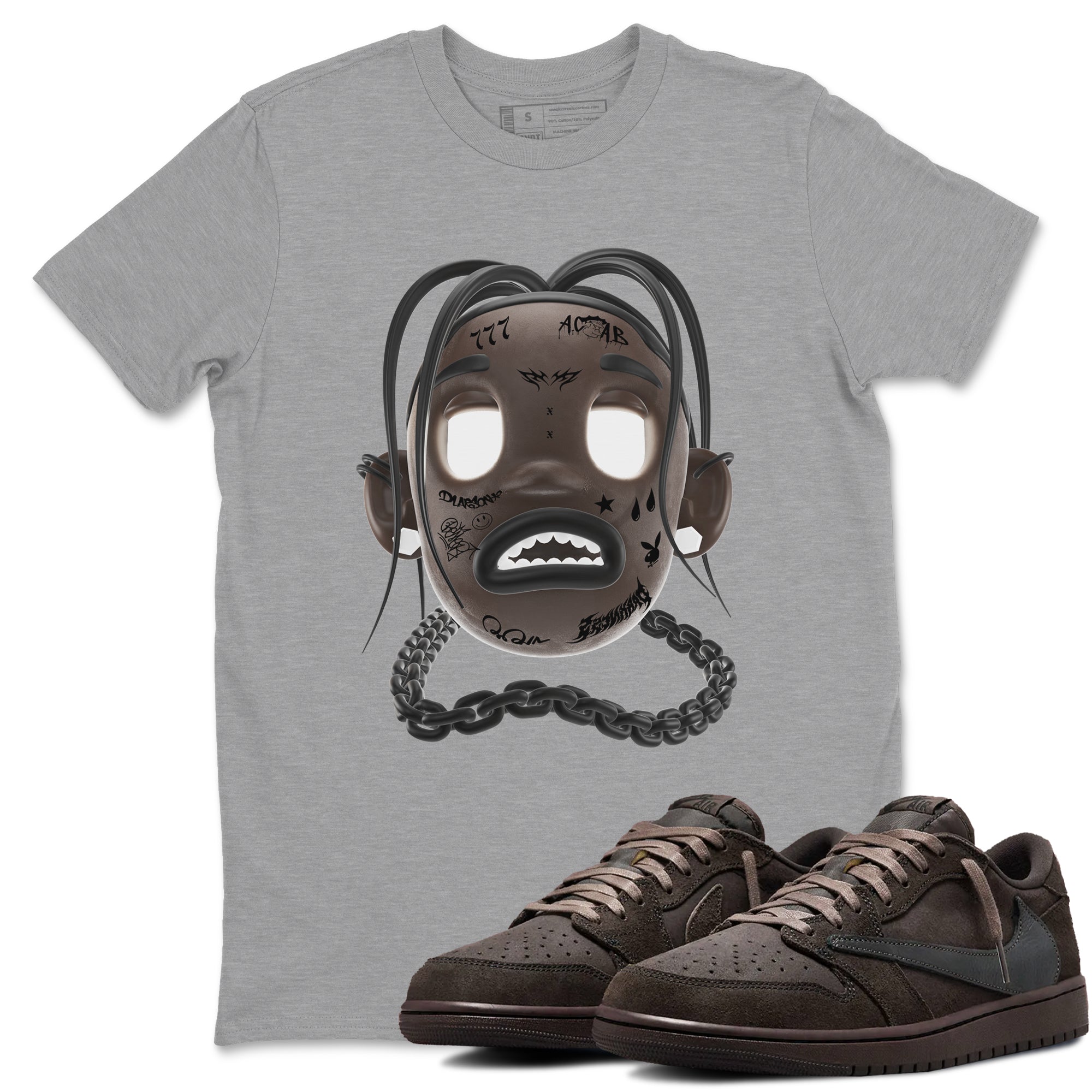 Goosebumps Boy snkmatch Tees - Air Jordan 1 Travis Scott Velvet Brown