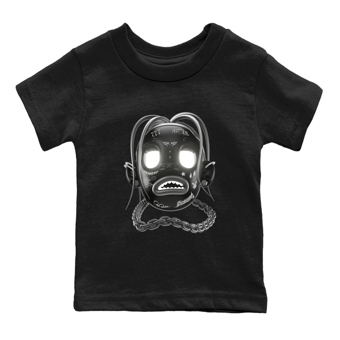 Goosebumps Boy snkmatch Tees Kids - Air Jordan 12 Black Wolf Grey