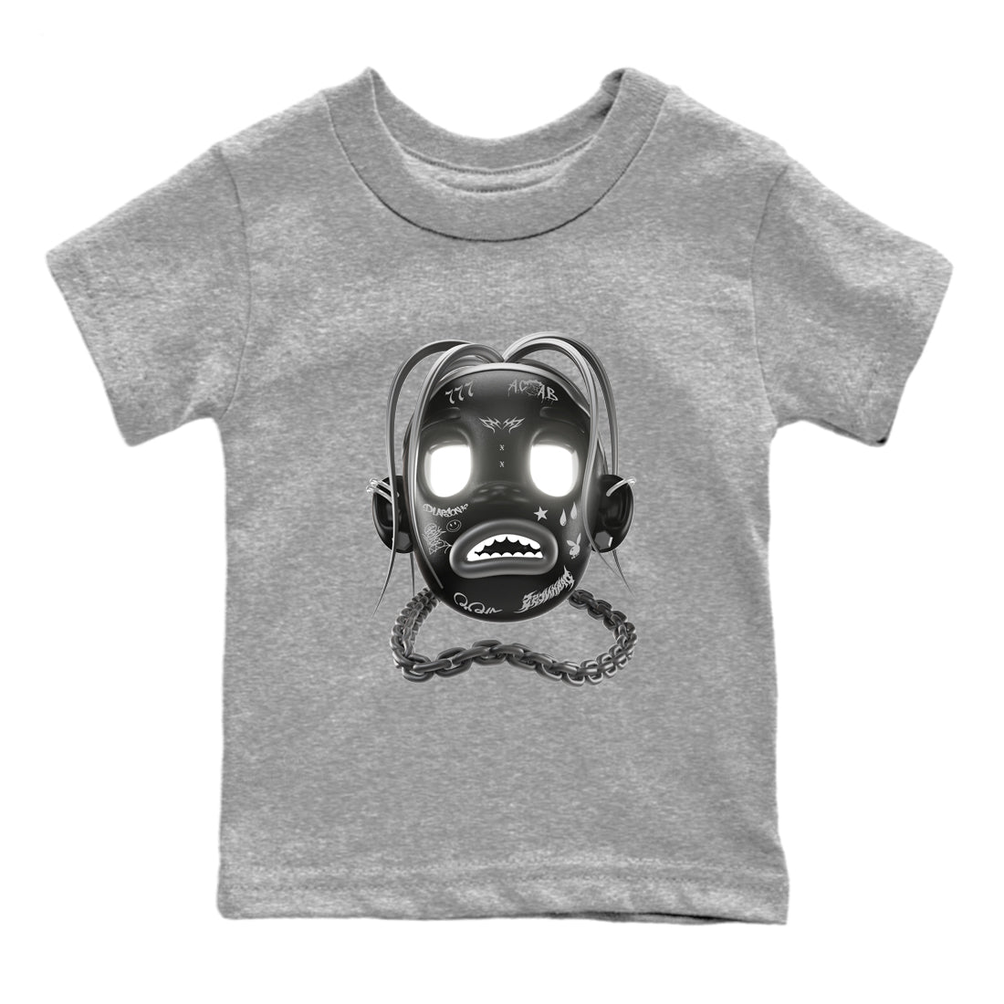 Goosebumps Boy snkmatch Tees Kids - Air Jordan 12 Black Wolf Grey