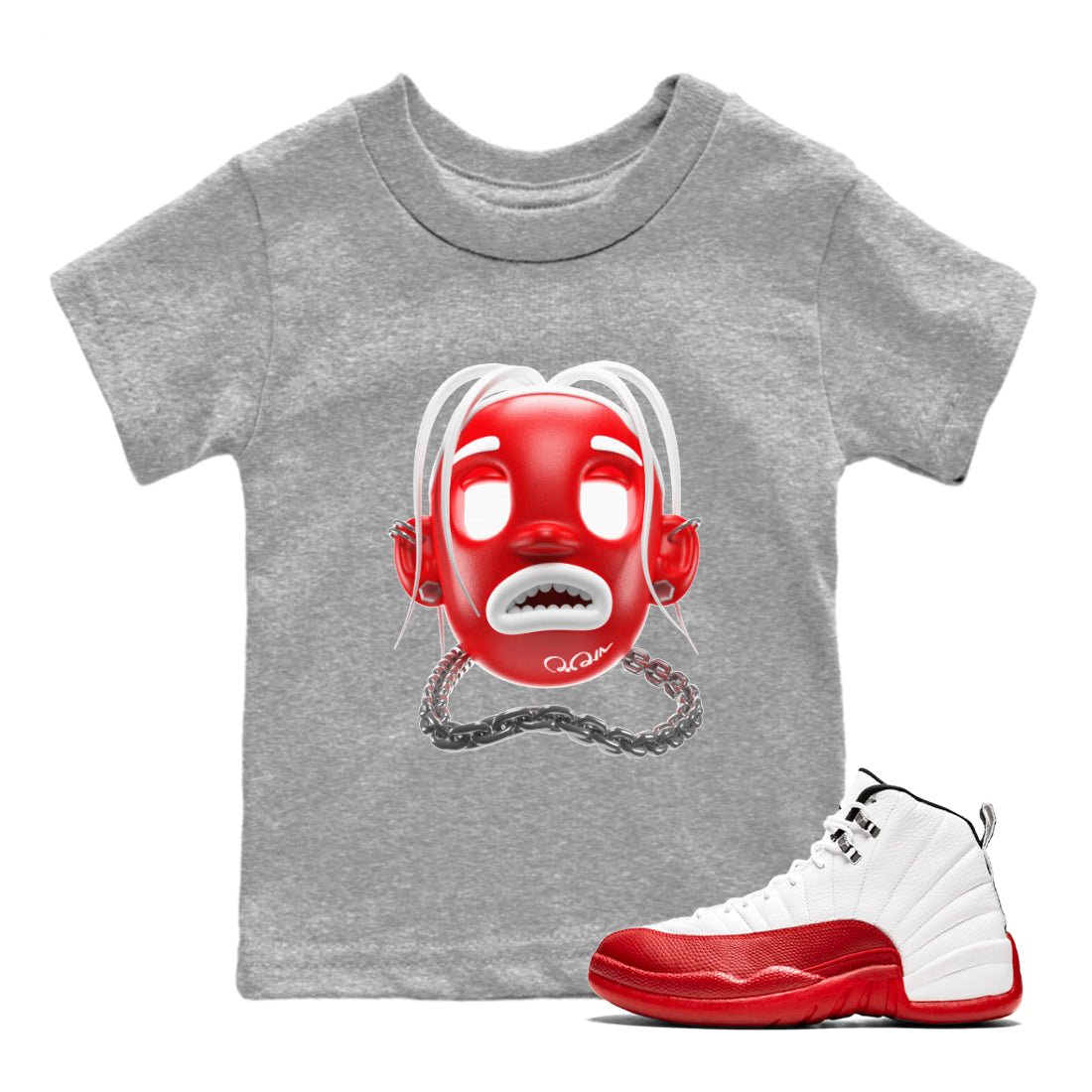 Goosebumps Boy Kids Tops - Air Jordan 12 Cherry