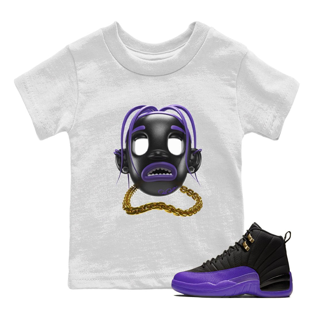 Goosebumps Boy Kids Tops - Air Jordan 12 Field Purple