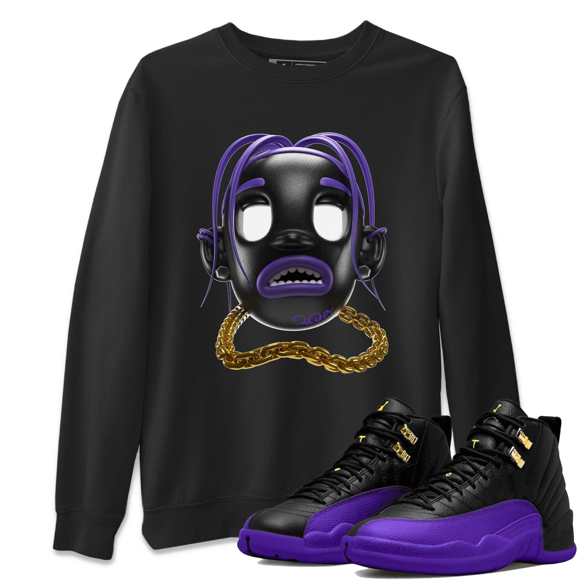 Goosebumps Boy Unisex Tops - Air Jordan 12 Field Purple