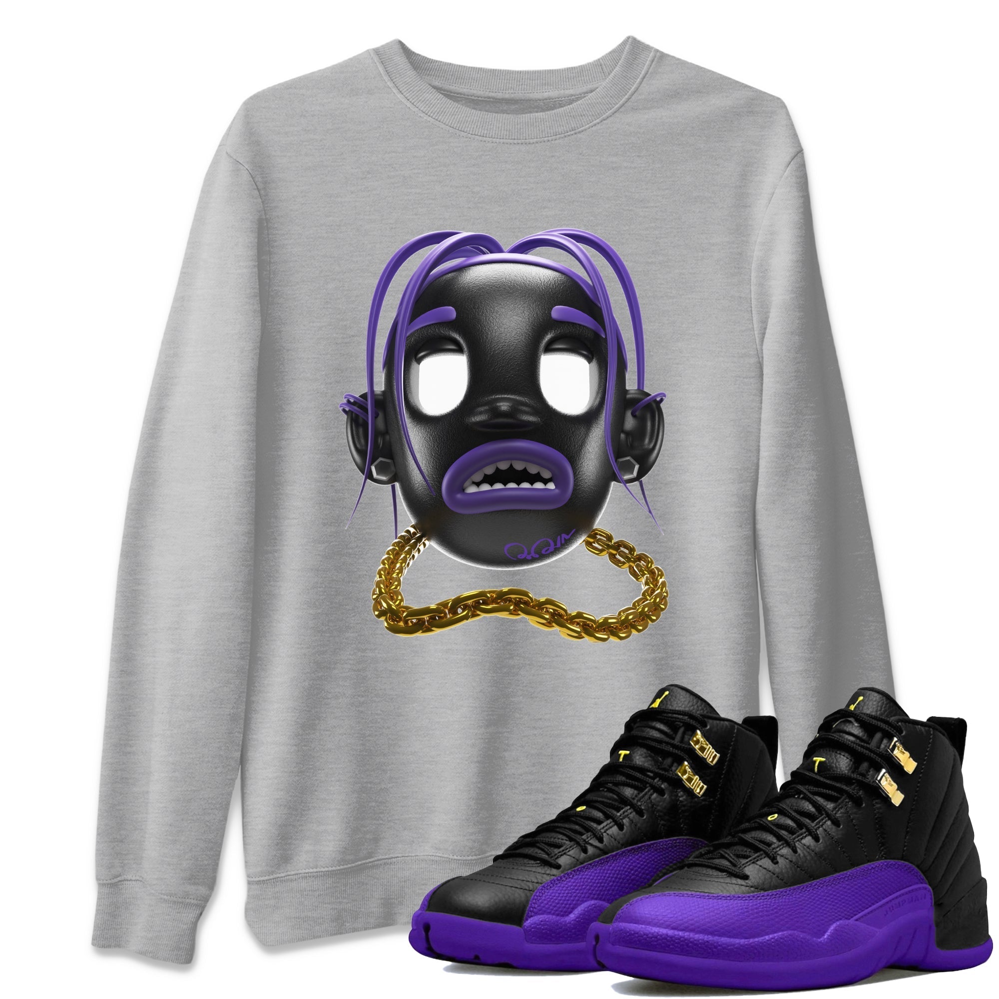 Goosebumps Boy Unisex Tops - Air Jordan 12 Field Purple