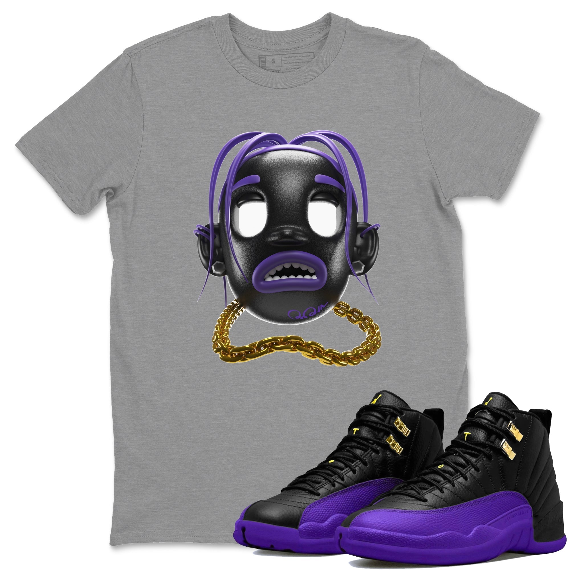 Goosebumps Boy Unisex Tops - Air Jordan 12 Field Purple