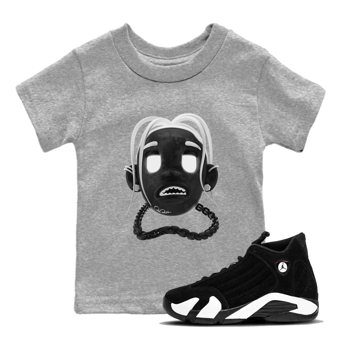 Goosebumps Boy snkmatch Tee Kids - Air Jordan 14 Panda