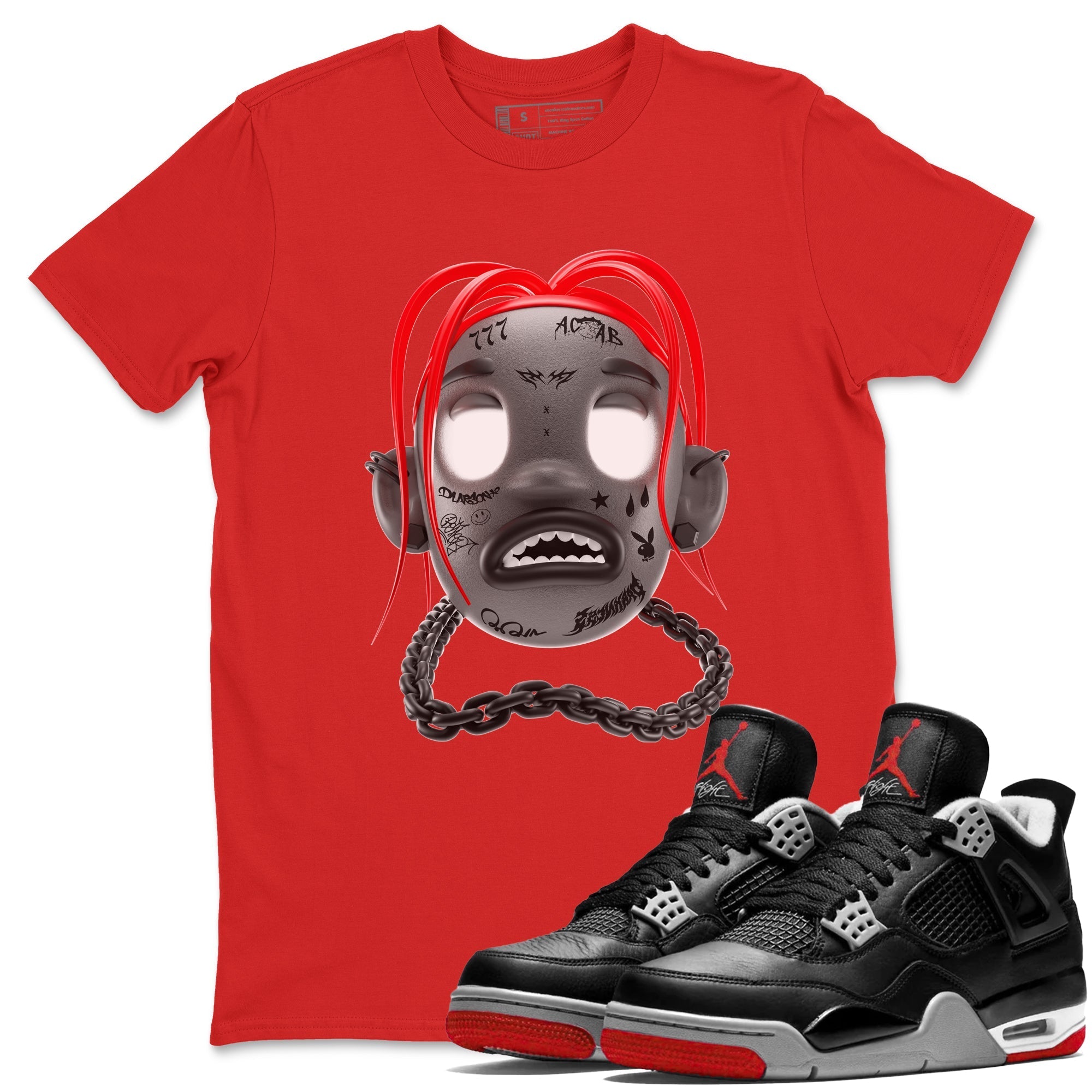 Goosebumps Boy snkmatch Tees - Air Jordan 4 Bred Reimagined