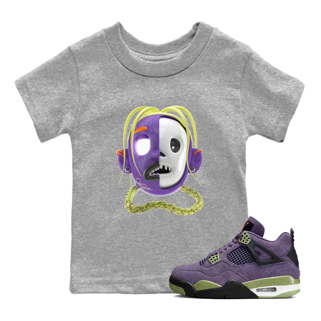 Goosebumps Boy snkmatch Tee Kids - Air Jordan 4 Canyon Purple
