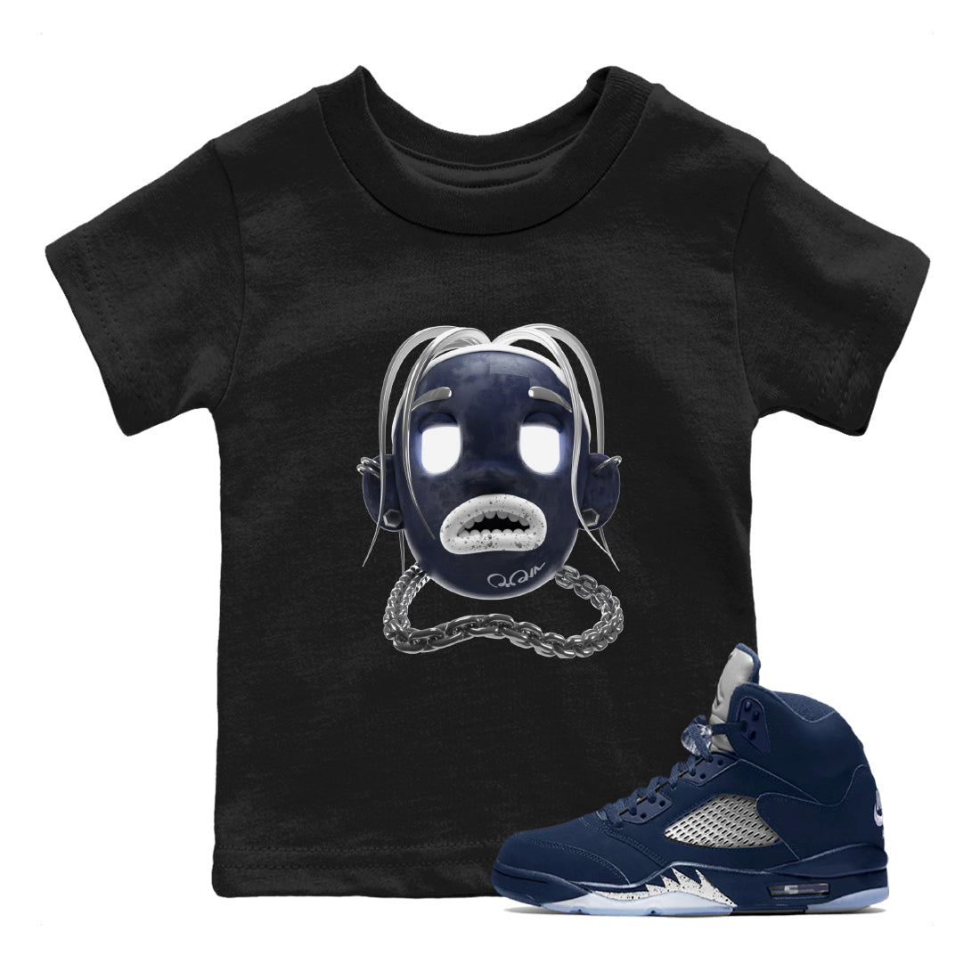 Goosebumps Boy Kids Tops - Air Jordan 5 Georgetown