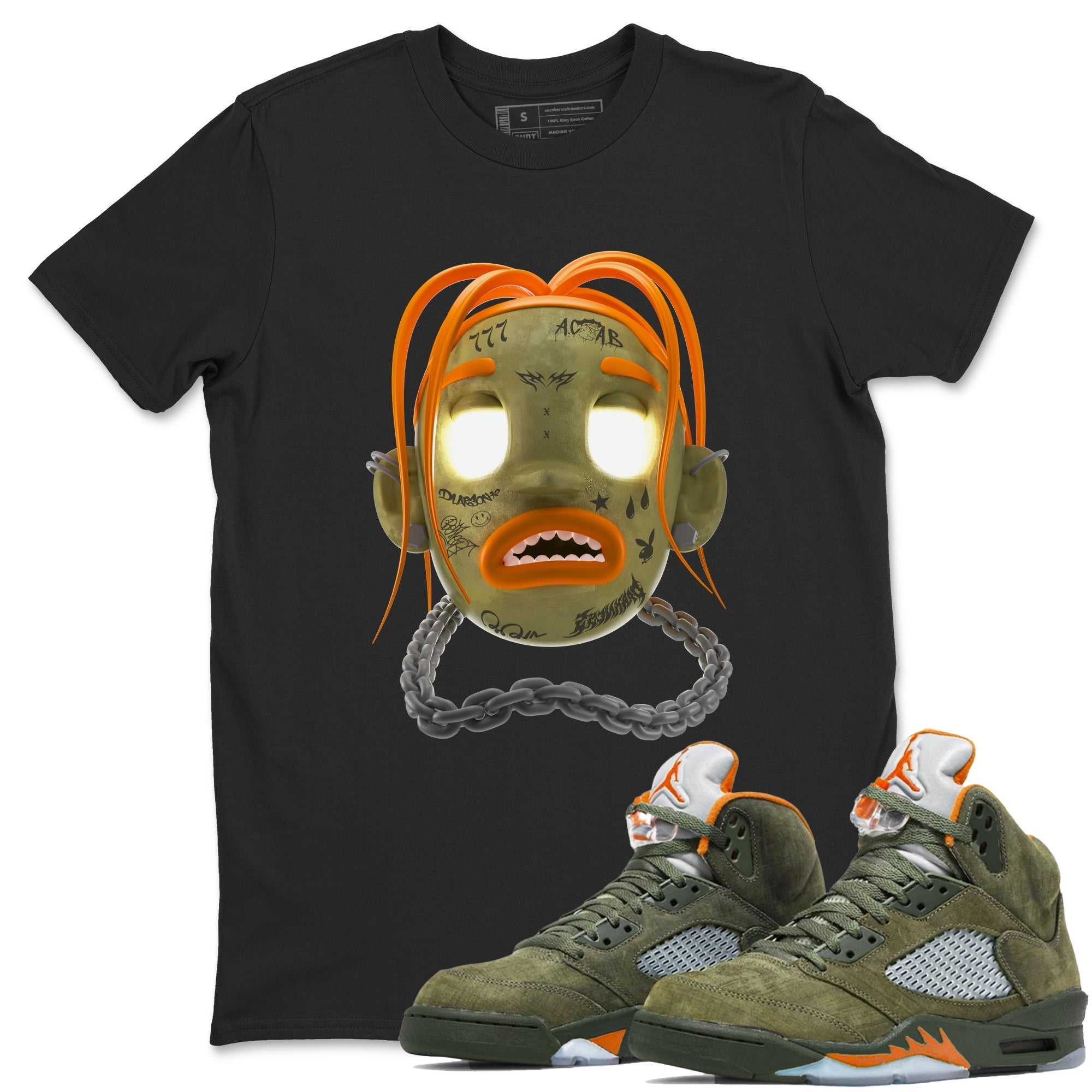 Goosebumps Boy snkmatch Tees - Air Jordan 5 Olive