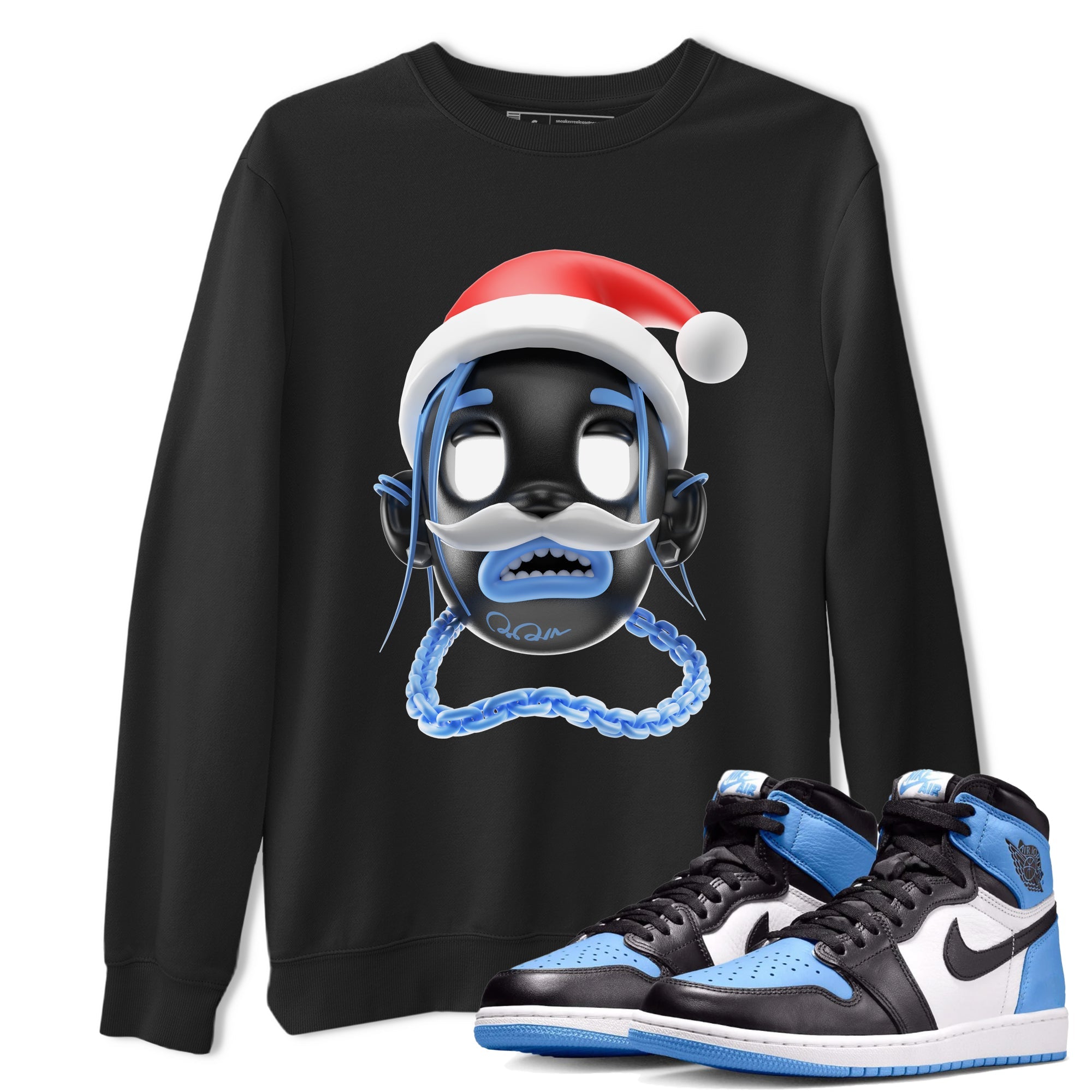 Goosebumps Boy Christmas Edition snkmatch Tee - Air Jordan 1 UNC Toe