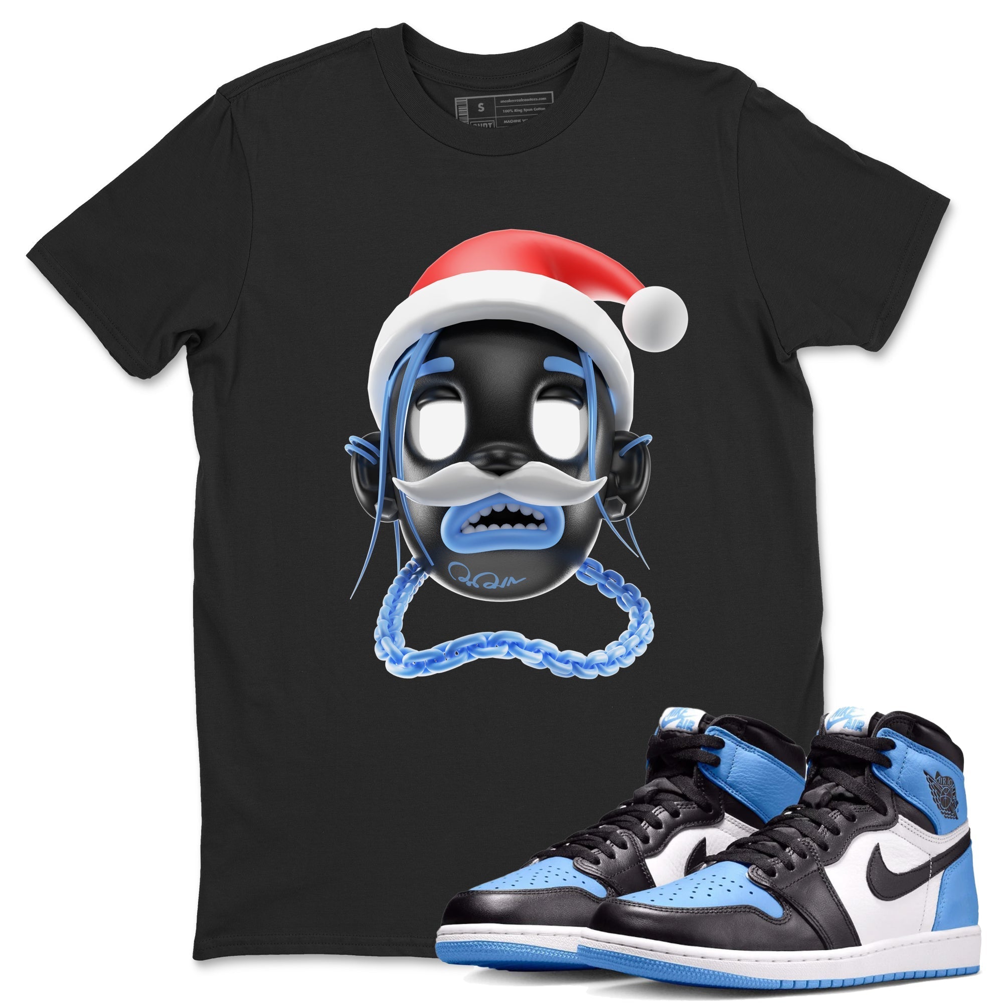 Goosebumps Boy Christmas Edition snkmatch Tee - Air Jordan 1 UNC Toe