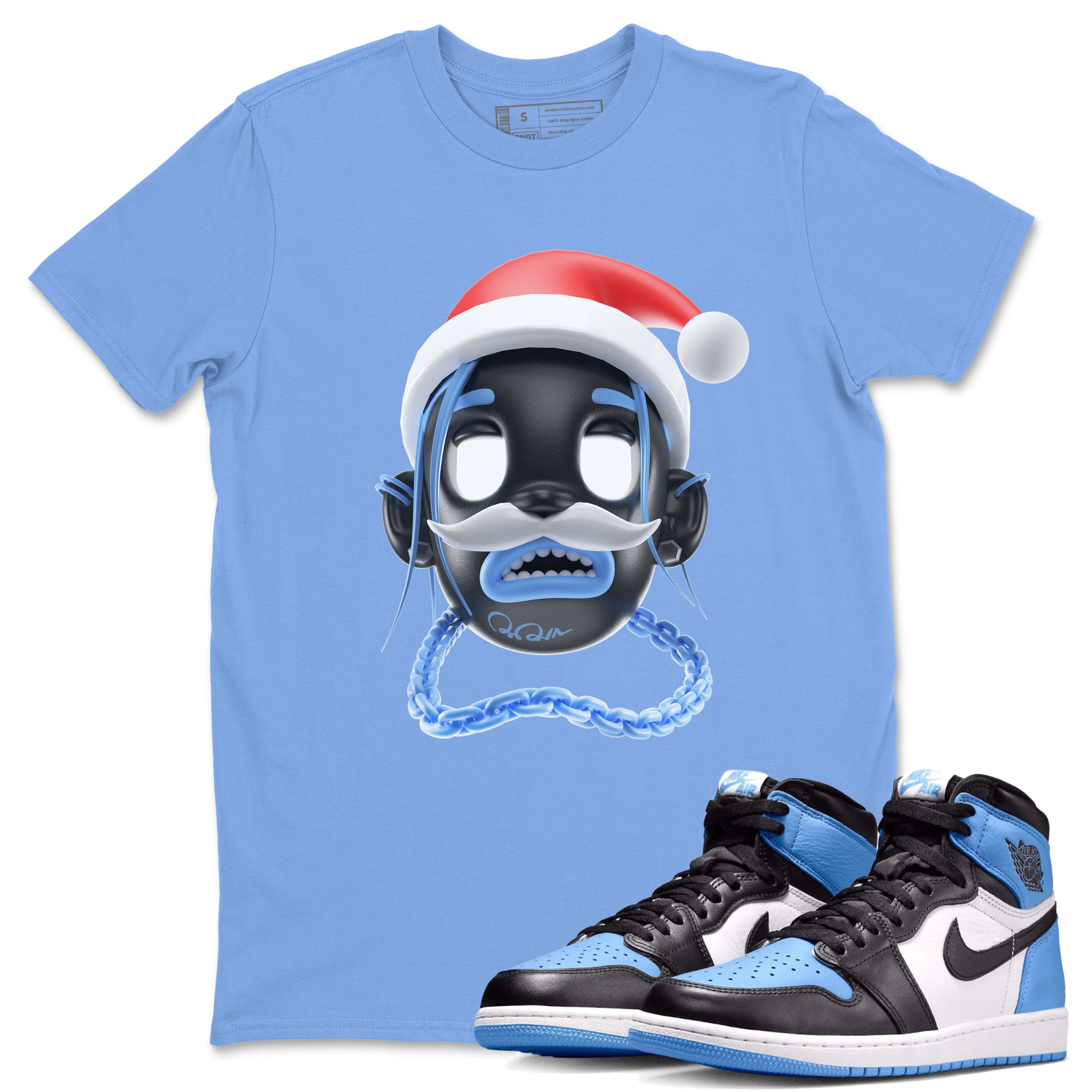 Goosebumps Boy Christmas Edition snkmatch Tee - Air Jordan 1 UNC Toe