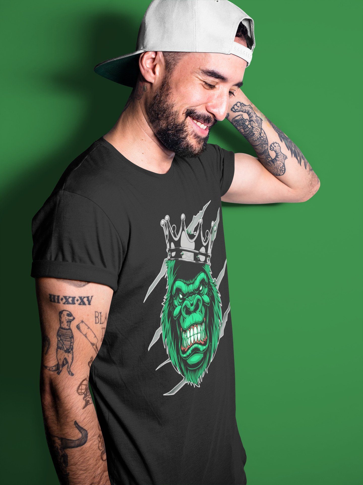 Gorilla Unisex Tops - Air Jordan 3 Pine Green