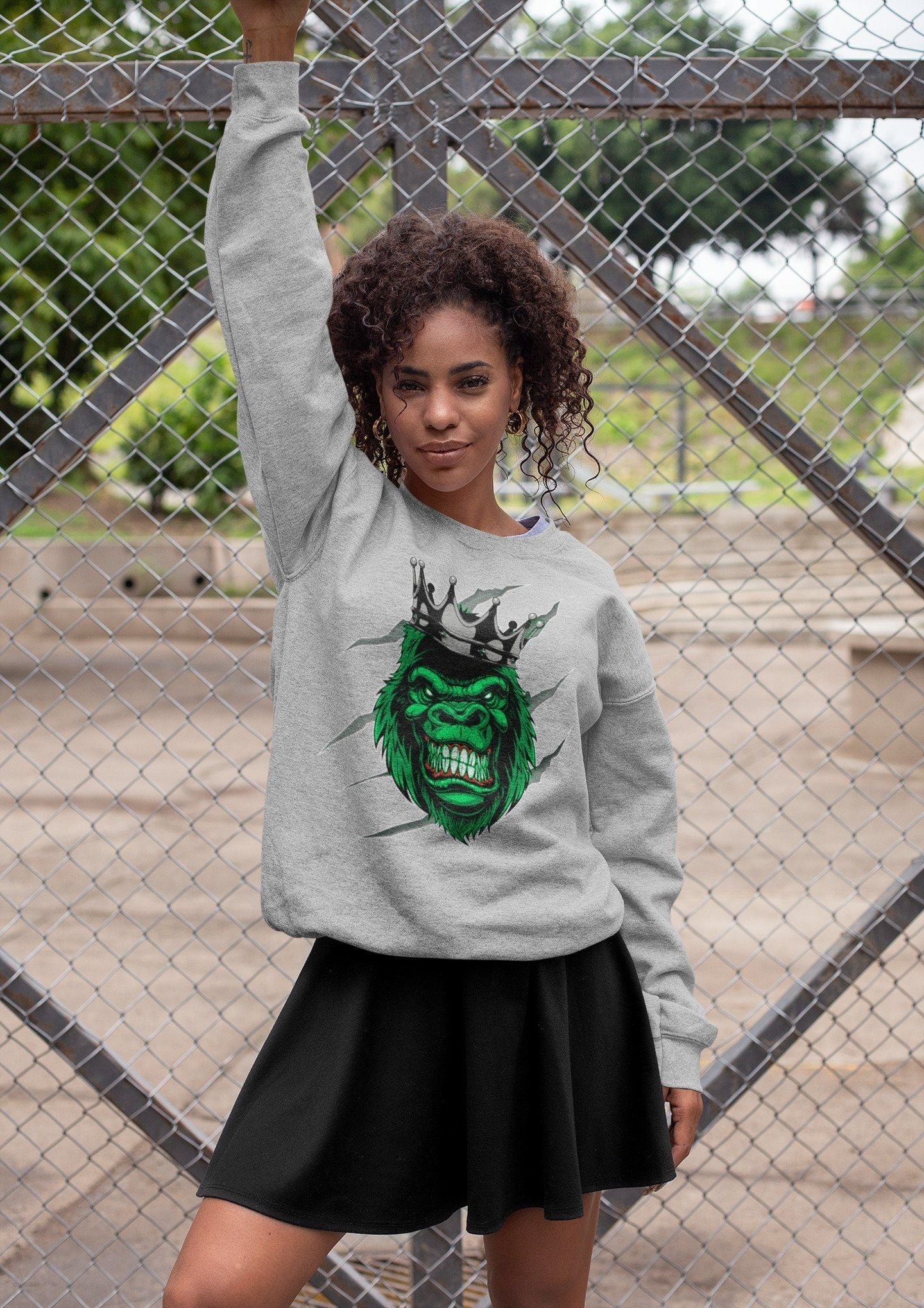 Gorilla Unisex Tops - Air Jordan 3 Pine Green