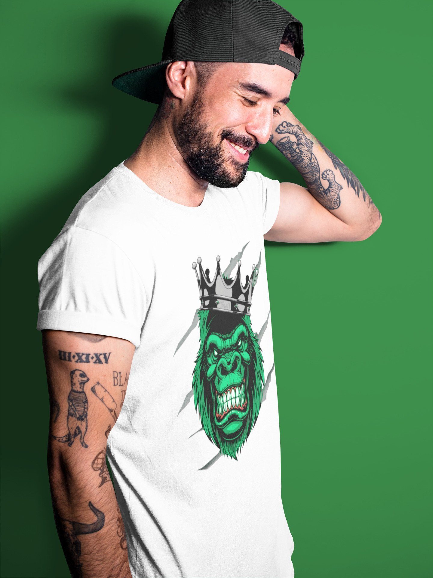 Gorilla Unisex Tops - Air Jordan 3 Pine Green
