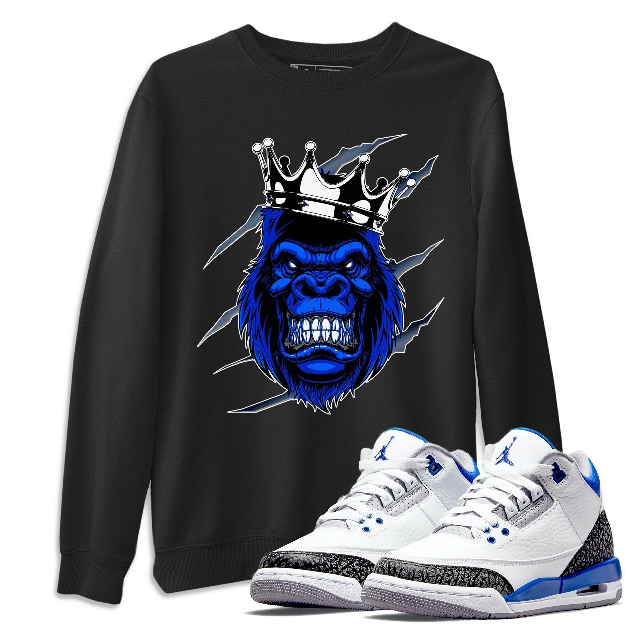 Gorilla Unisex Tops - Air Jordan 3 Racer Blue