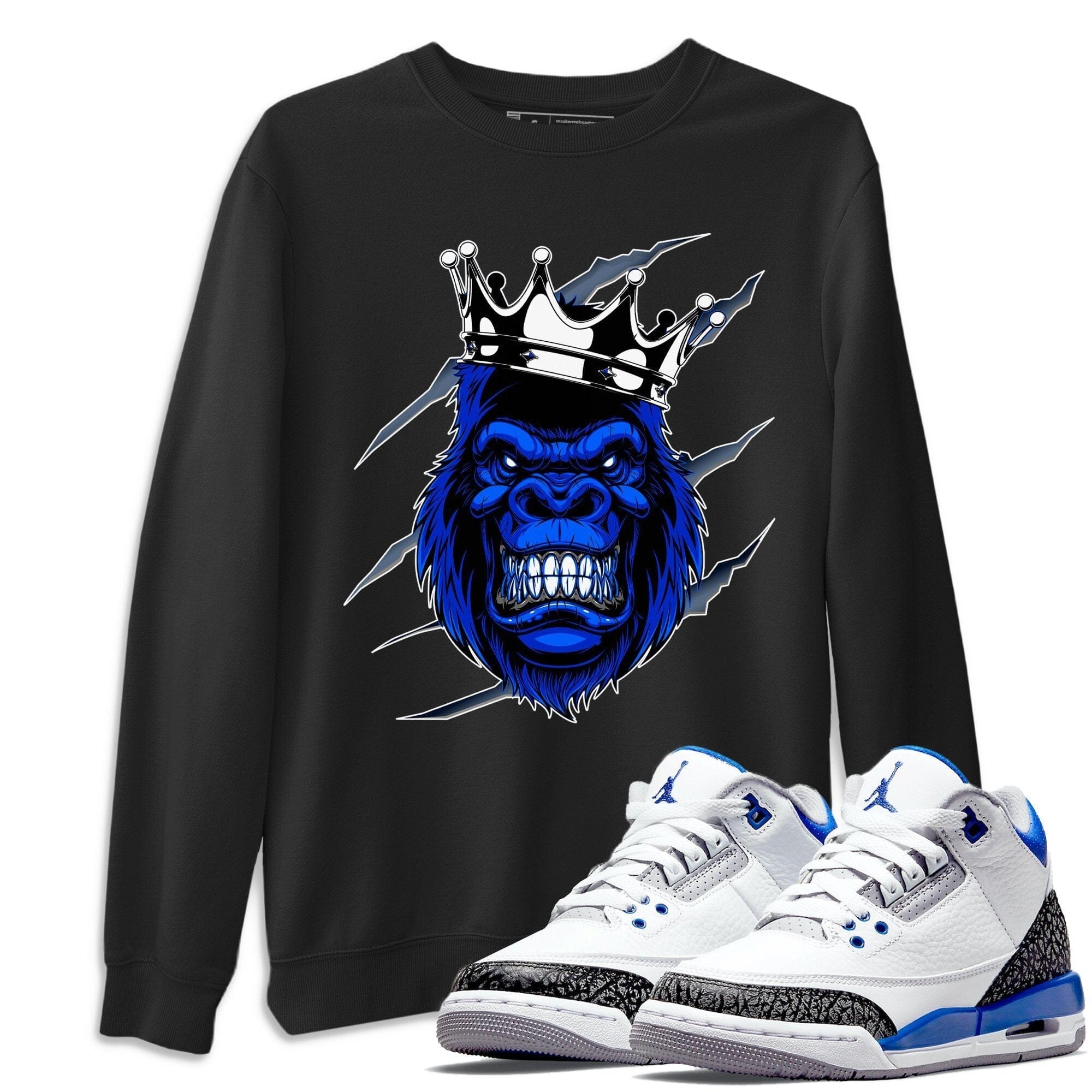 Gorilla Unisex Tops - Air Jordan 3 Racer Blue