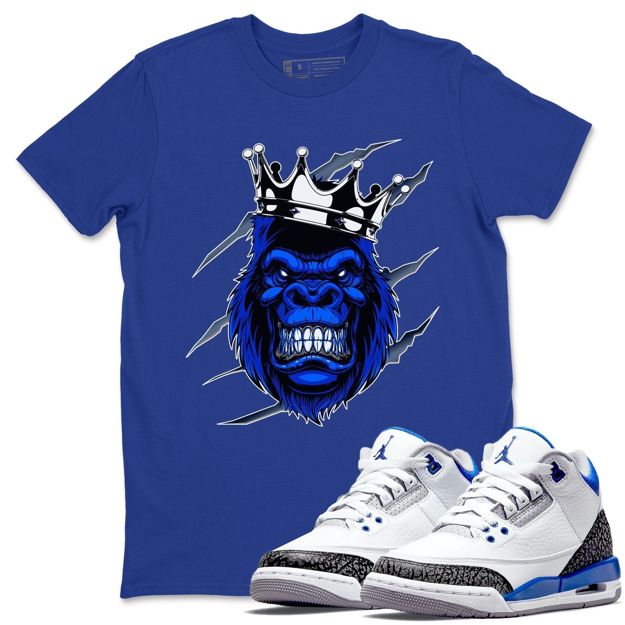 Gorilla Unisex Tops - Air Jordan 3 Racer Blue