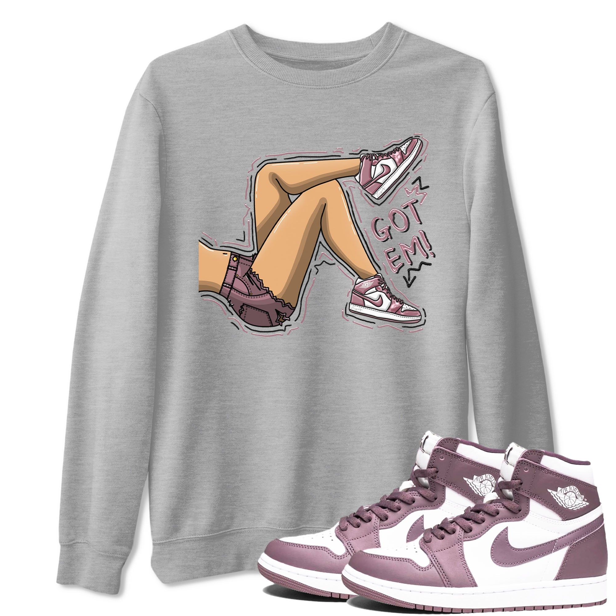 Got Em Legs snkmatch Tee - Air Jordan 1 Mauve