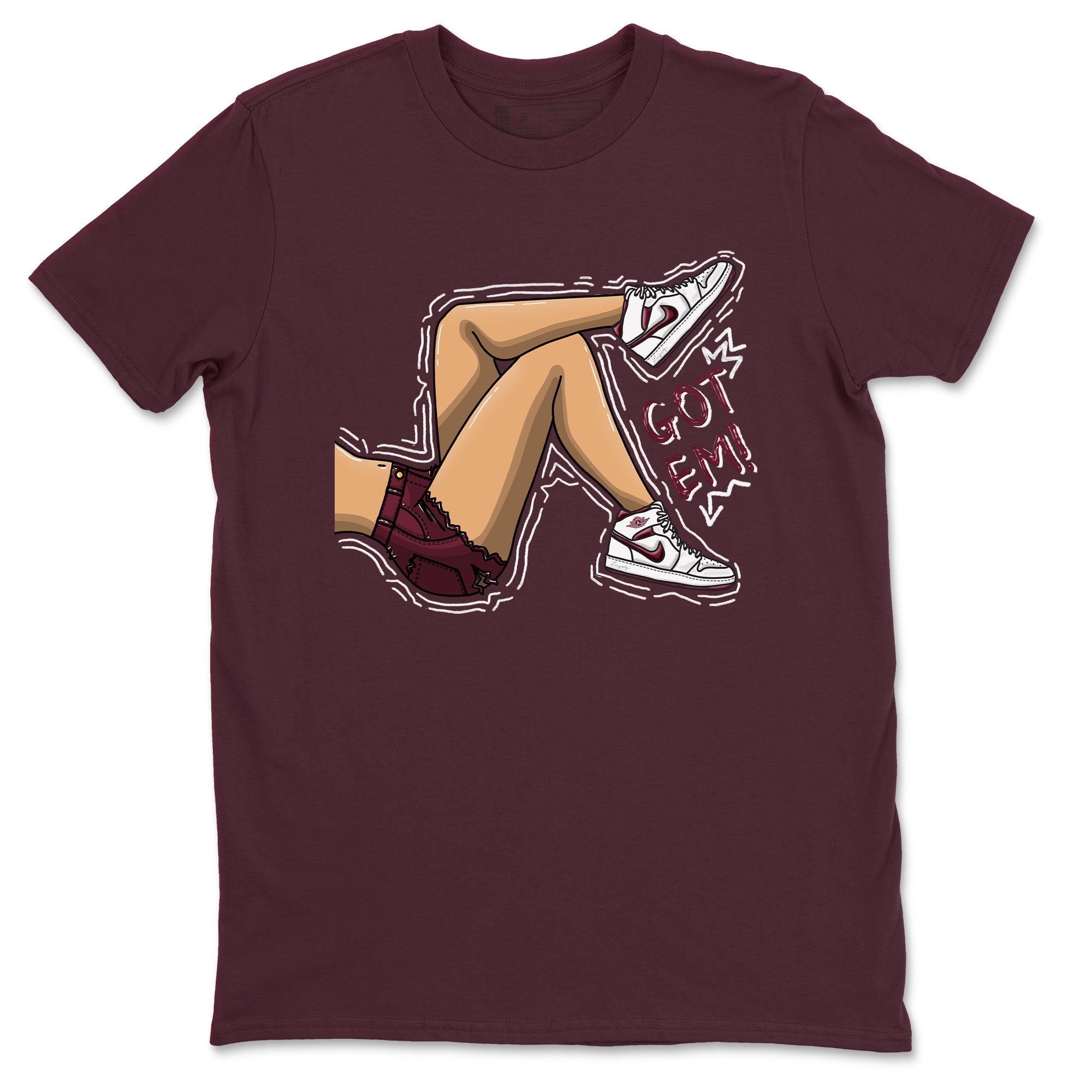 Got Em Legs snkmatch Tees - Air Jordan 1 Metallic Burgundy