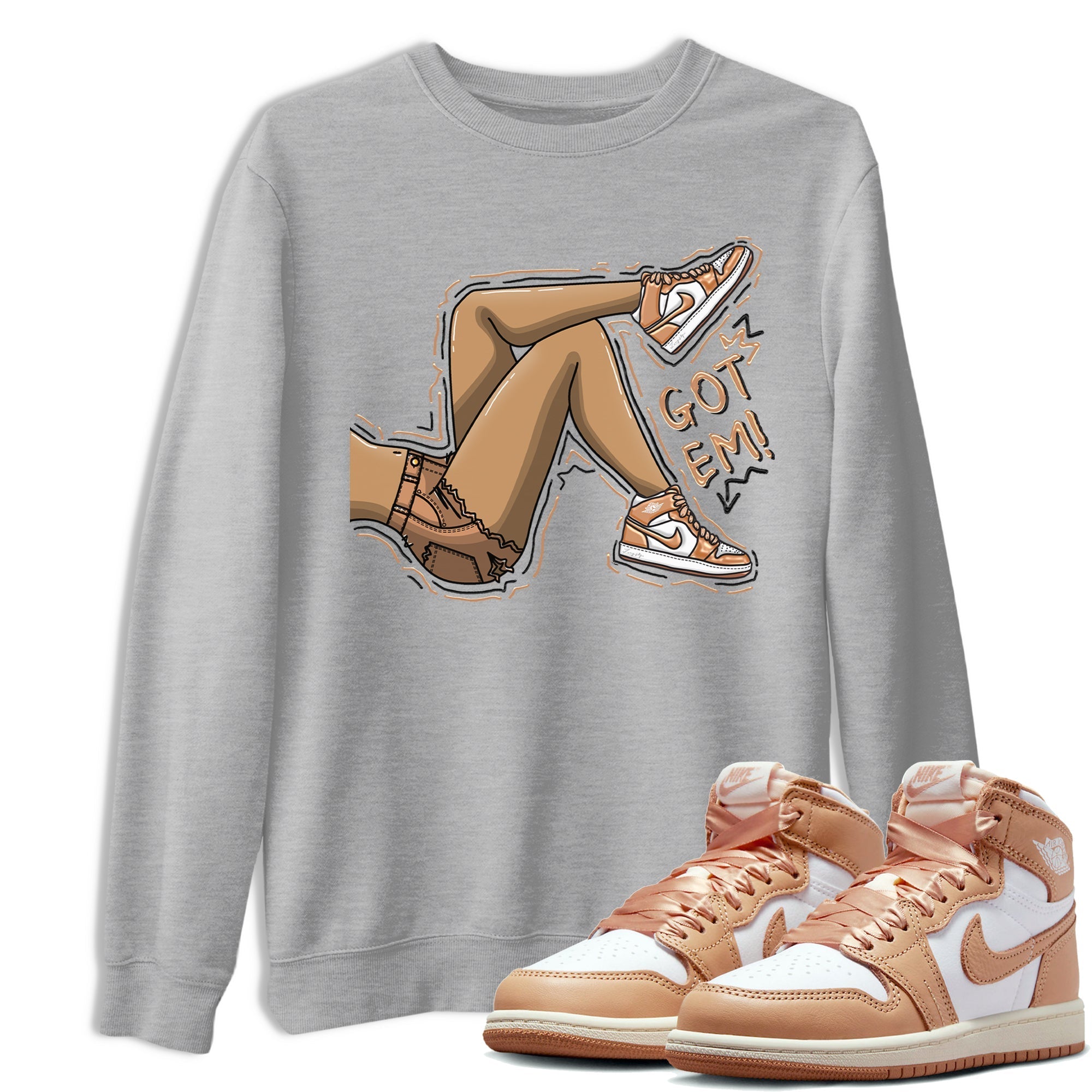 Got Em Legs snkmatch Tee - Air Jordan 1 Praline