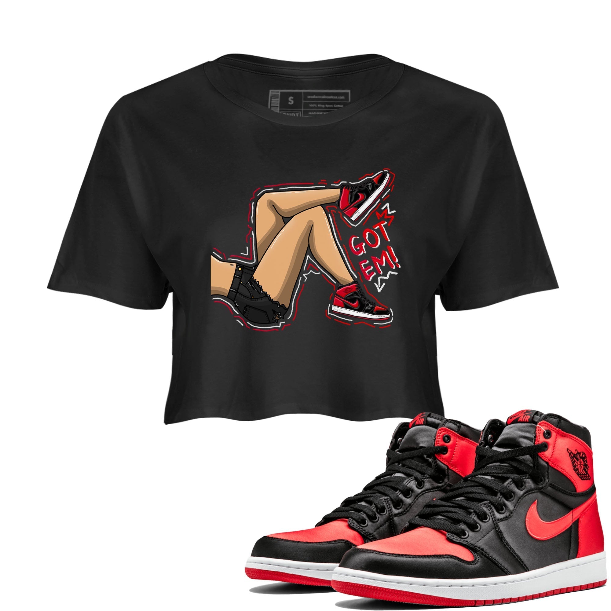 Got Em Legs snkmatch Women's Top - Air Jordan 1 Satin Bred