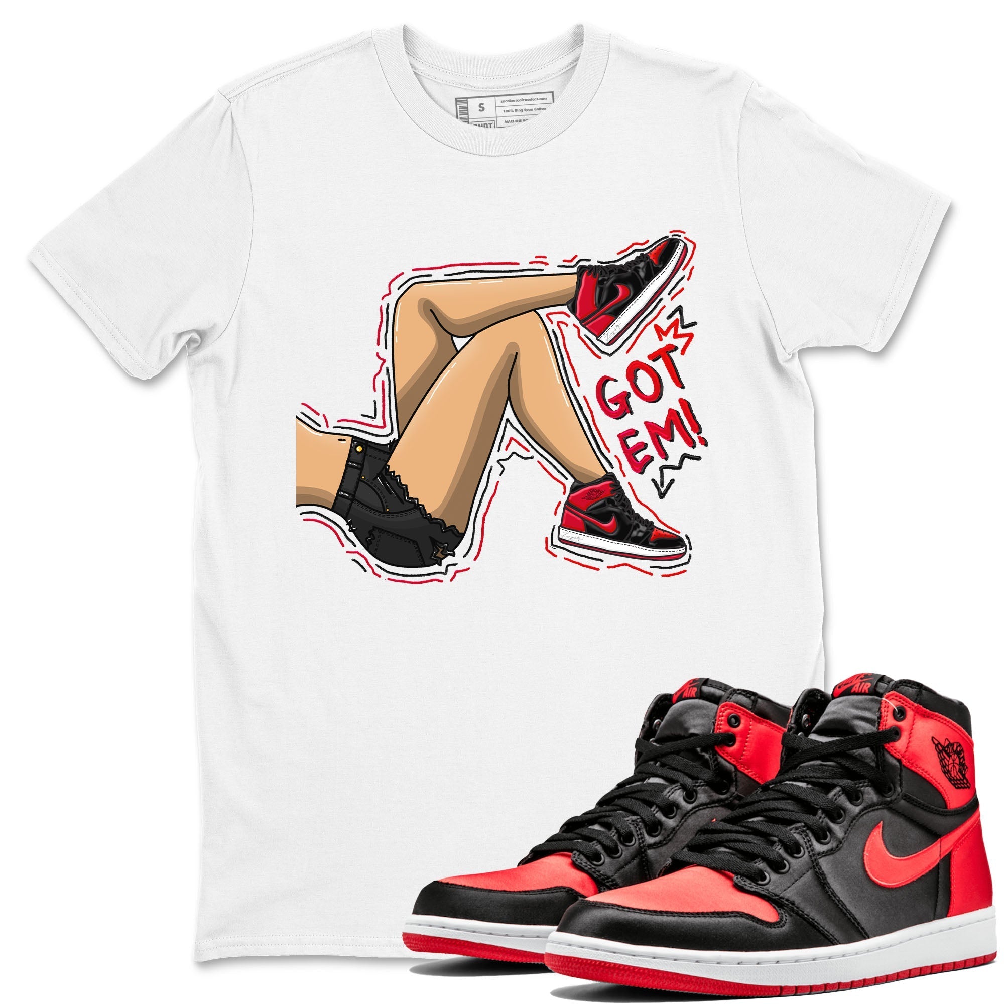 Got Em Legs snkmatch Tee - Air Jordan 1 Satin Bred