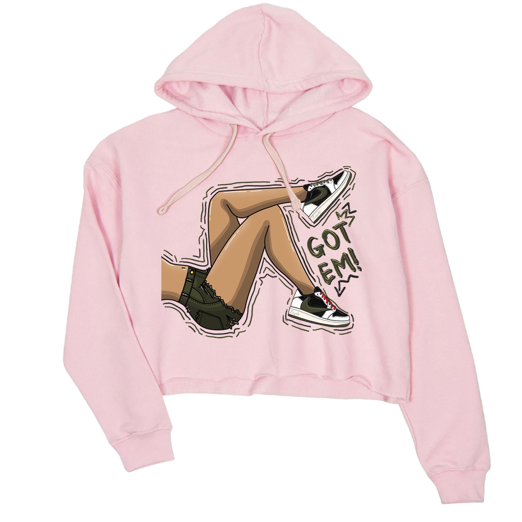 Got Em Legs Women's Tops - Air Jordan 1 Travis Scott Olive