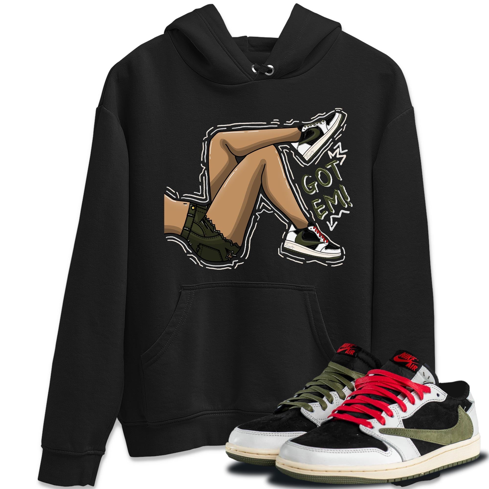 Got Em Legs Unisex Tops - Air Jordan 1 Travis Scott Olive