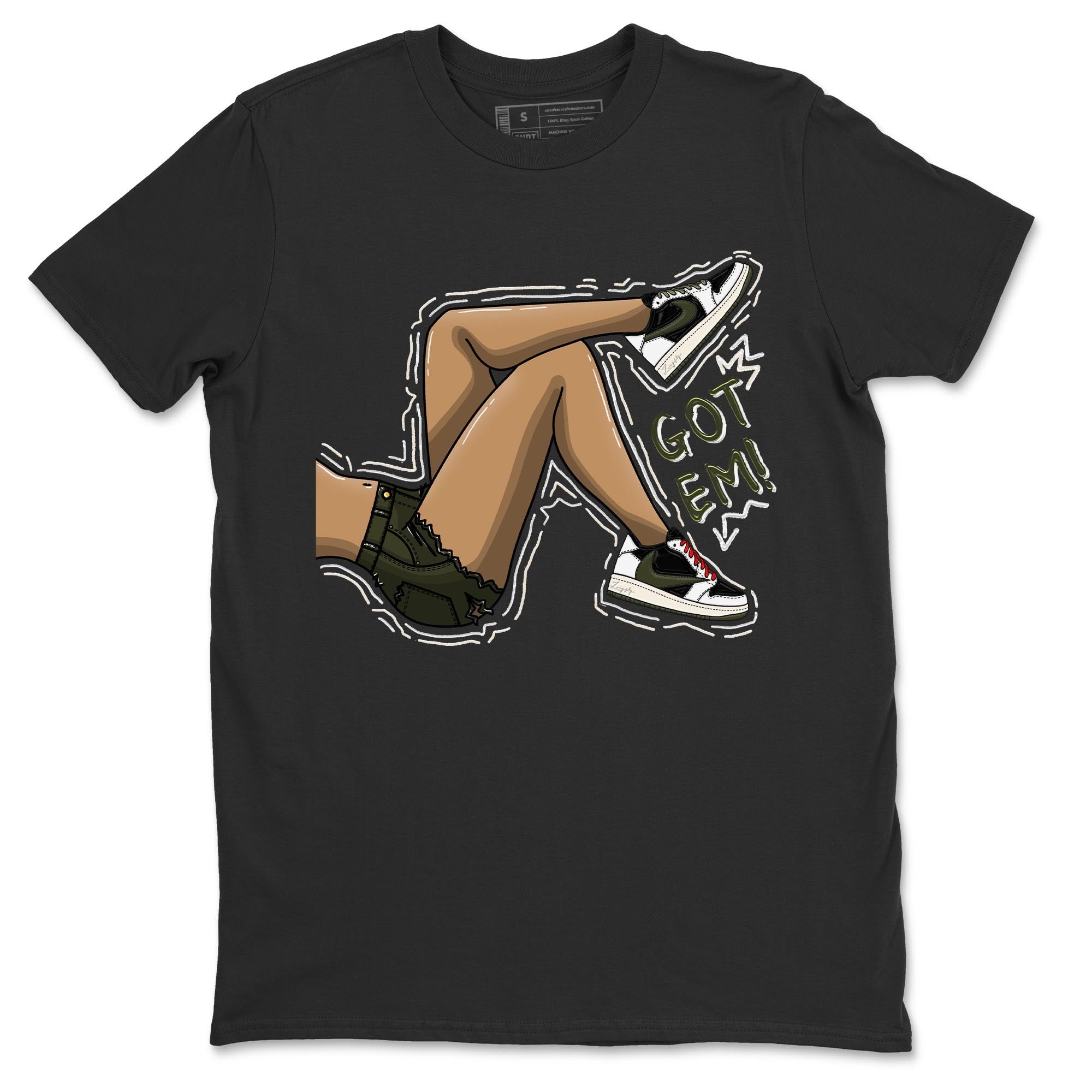 Got Em Legs Unisex Tops - Air Jordan 1 Travis Scott Olive