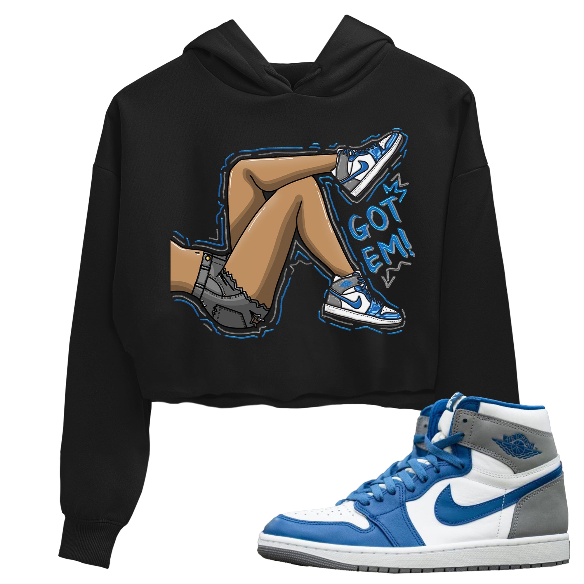 Got Em Legs Women's Tops - Air Jordan 1 True Blue