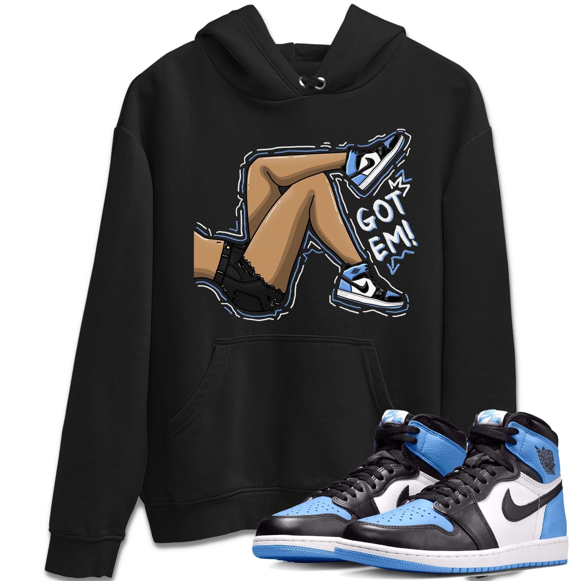 Got Em Legs snkmatch Tee - Air Jordan 1 UNC Toe
