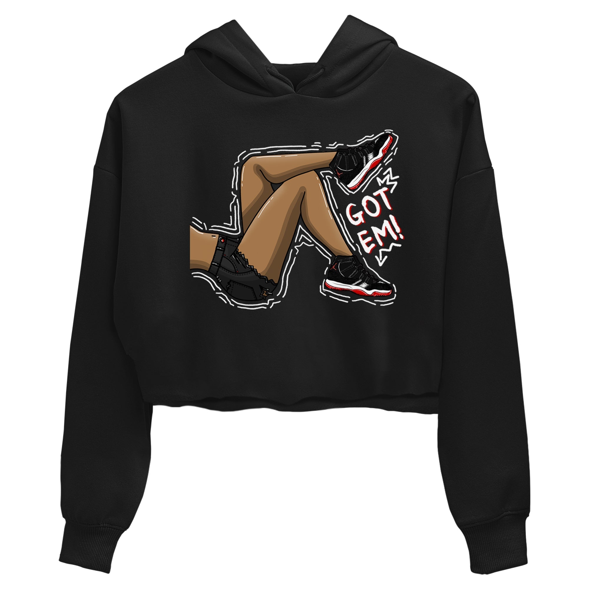 Got Em Legs snkmatch Women's Top - Air Jordan 11 Bred Velvet
