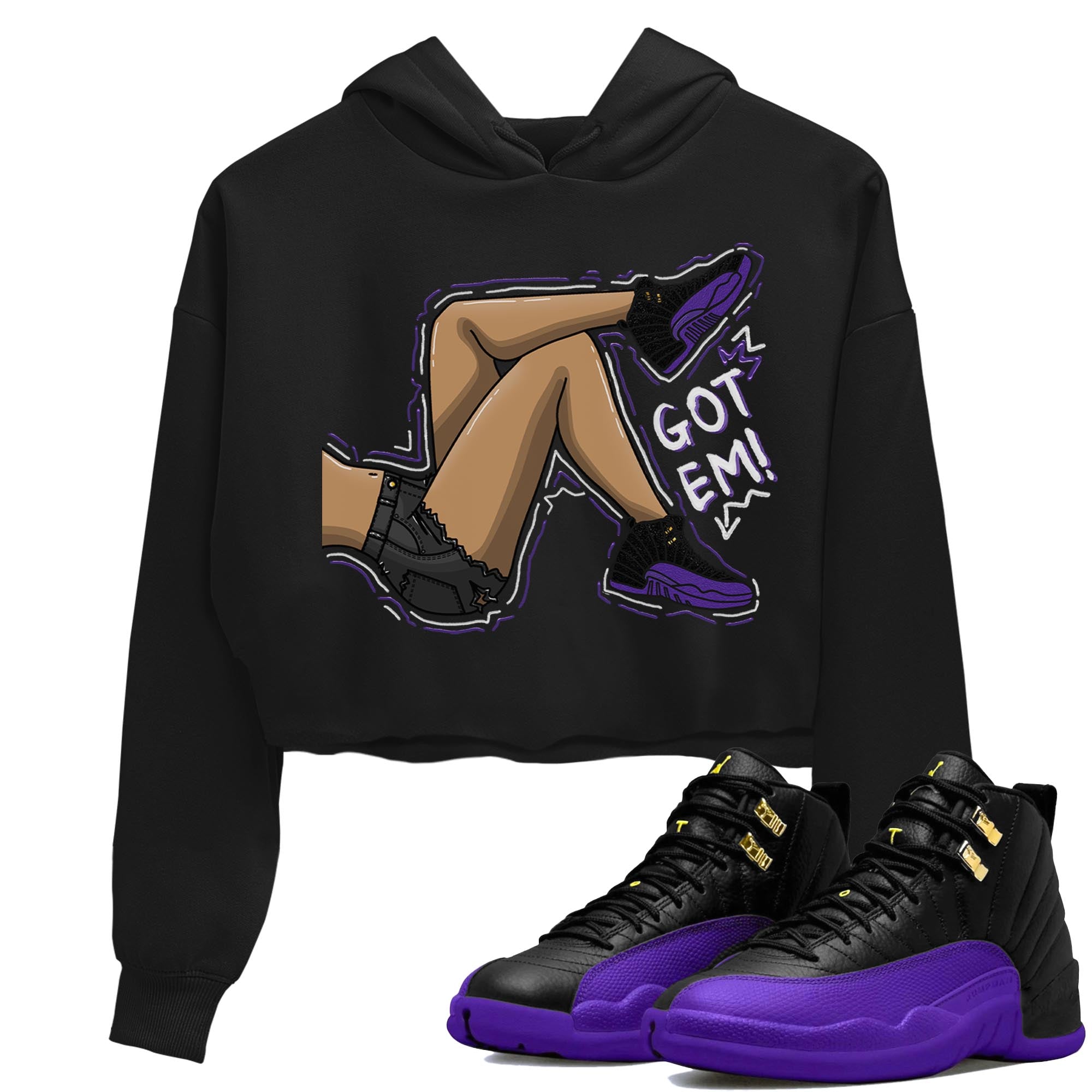 Got Em Legs snkmatch Women's Top - Air Jordan 12 Field Purple