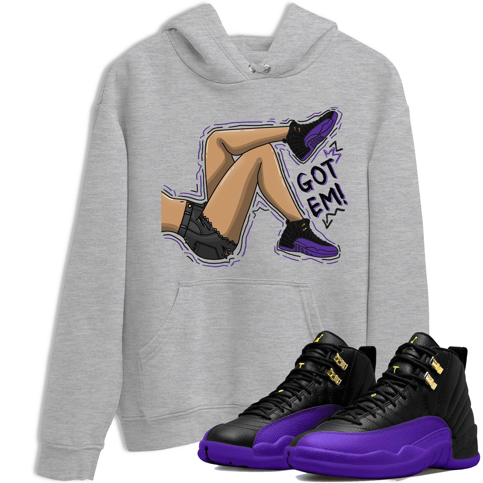 Got Em Legs snkmatch Tee - Air Jordan 12 Field Purple