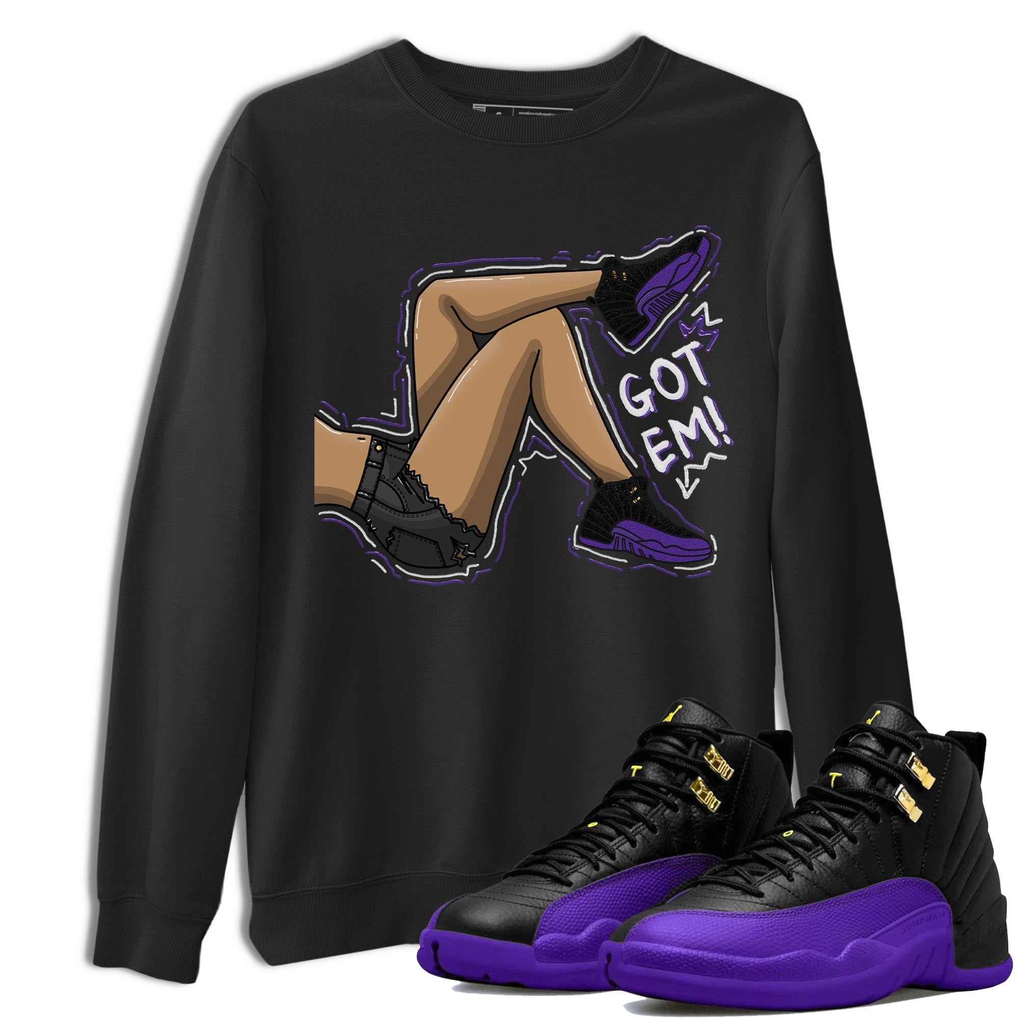 Got Em Legs snkmatch Tee - Air Jordan 12 Field Purple