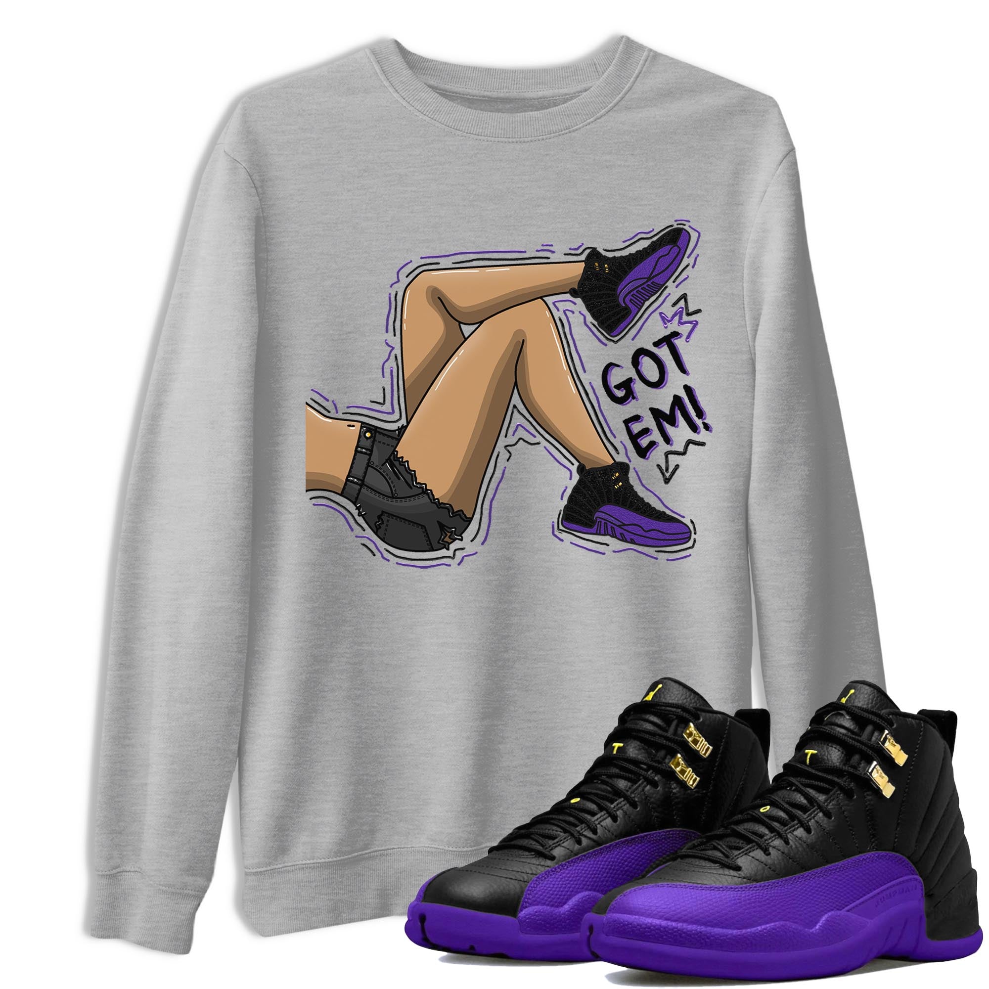 Got Em Legs snkmatch Tee - Air Jordan 12 Field Purple