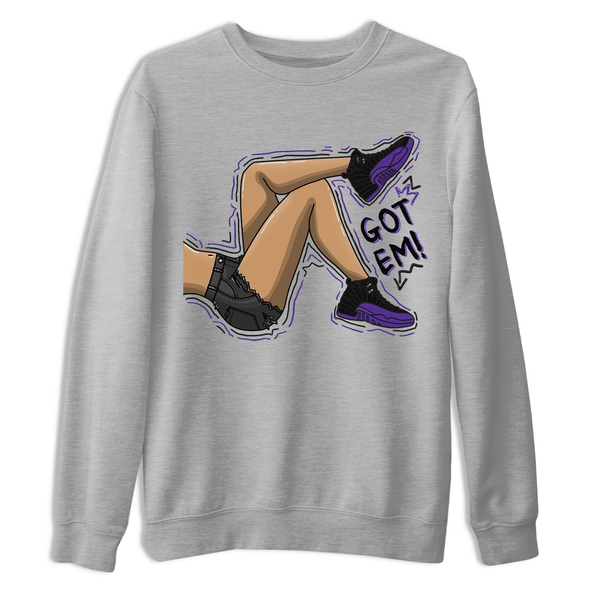 Got Em Legs snkmatch Tee - Air Jordan 12 Field Purple