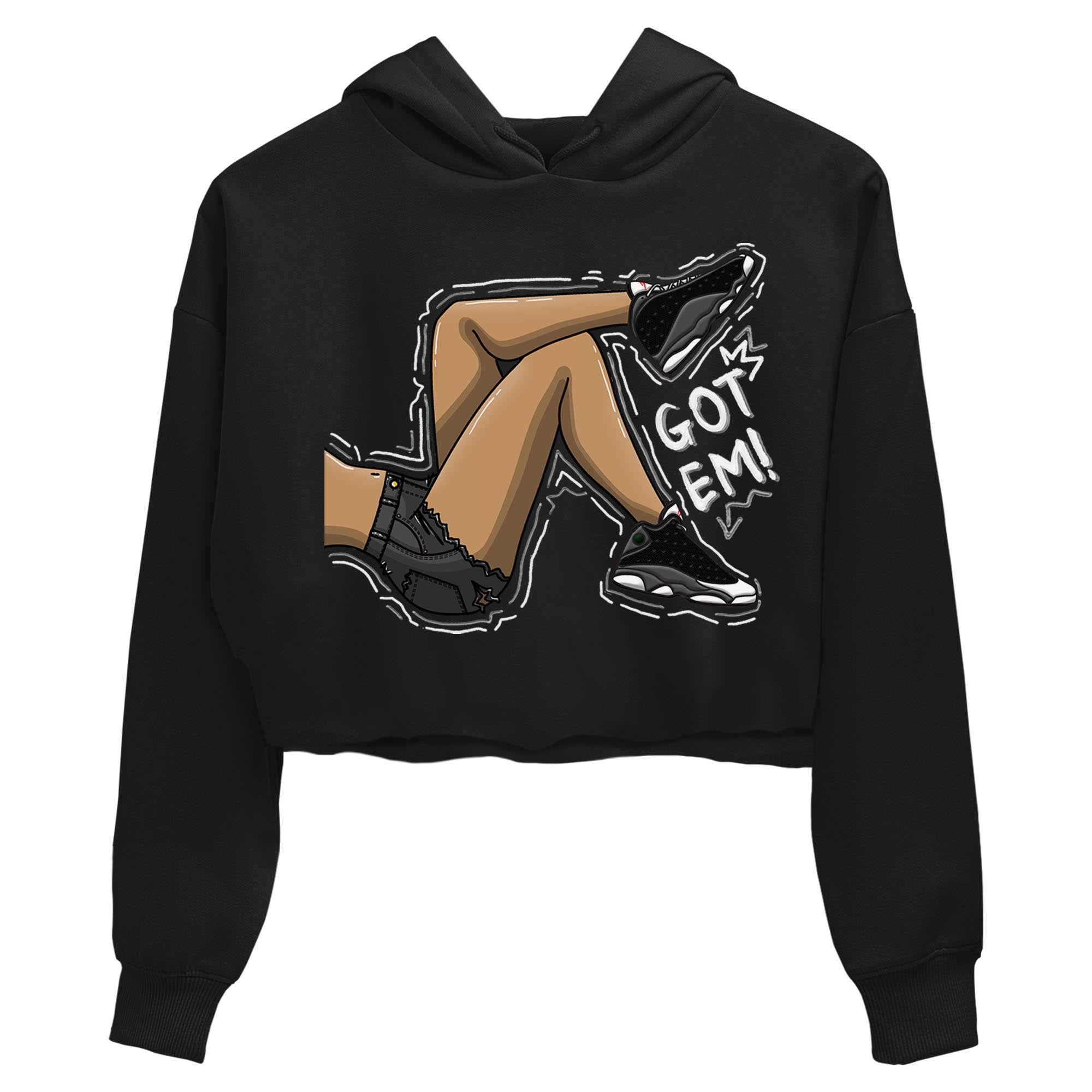 Got Em Legs Women's Tops - Air Jordan 13 Black Flint