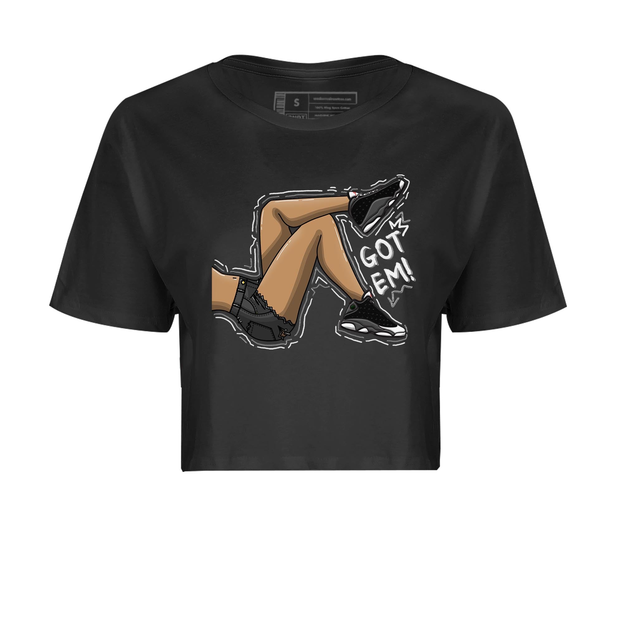 Got Em Legs Women's Tops - Air Jordan 13 Black Flint