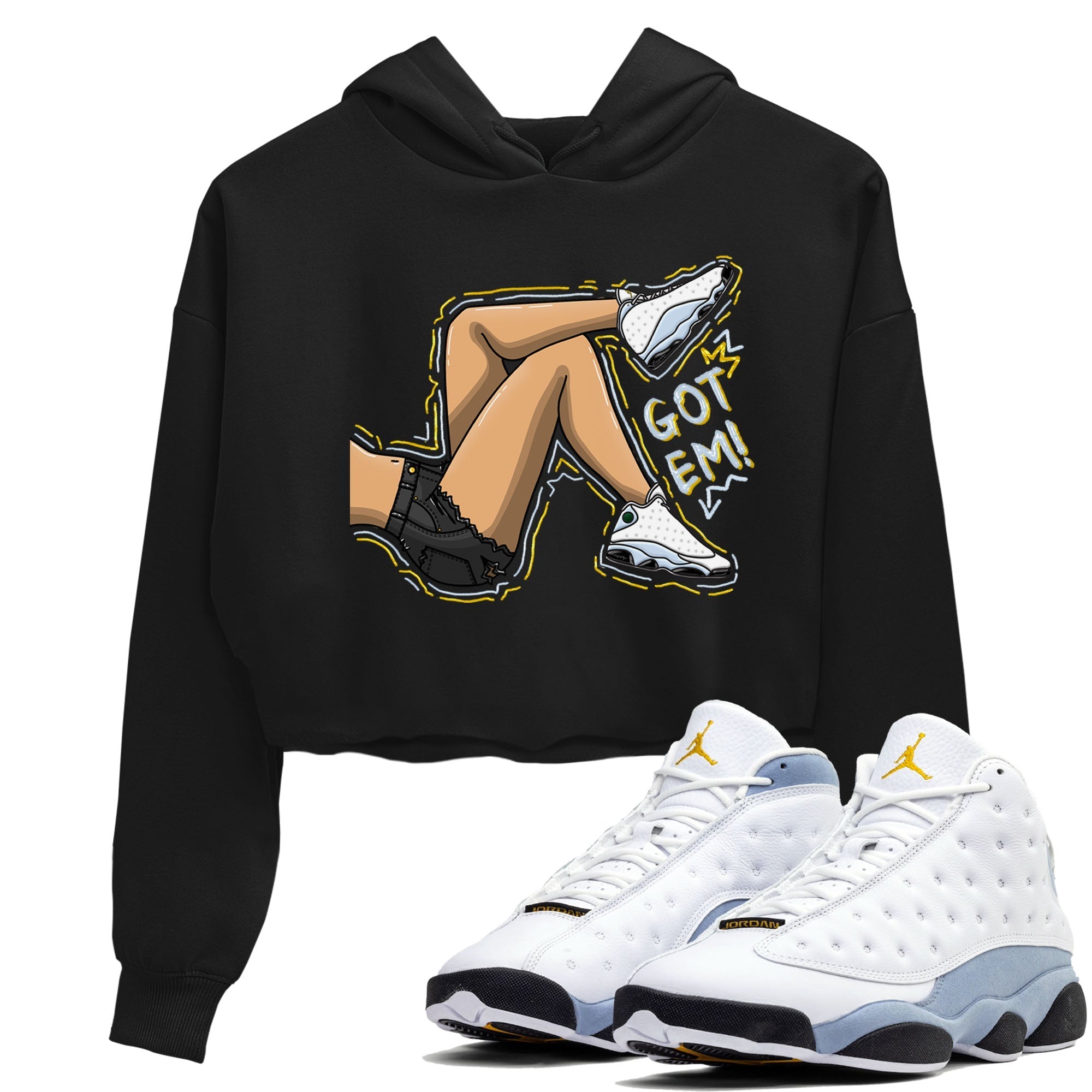 Got Em Legs snkmatch Women's Top - Air Jordan 13 Blue Grey