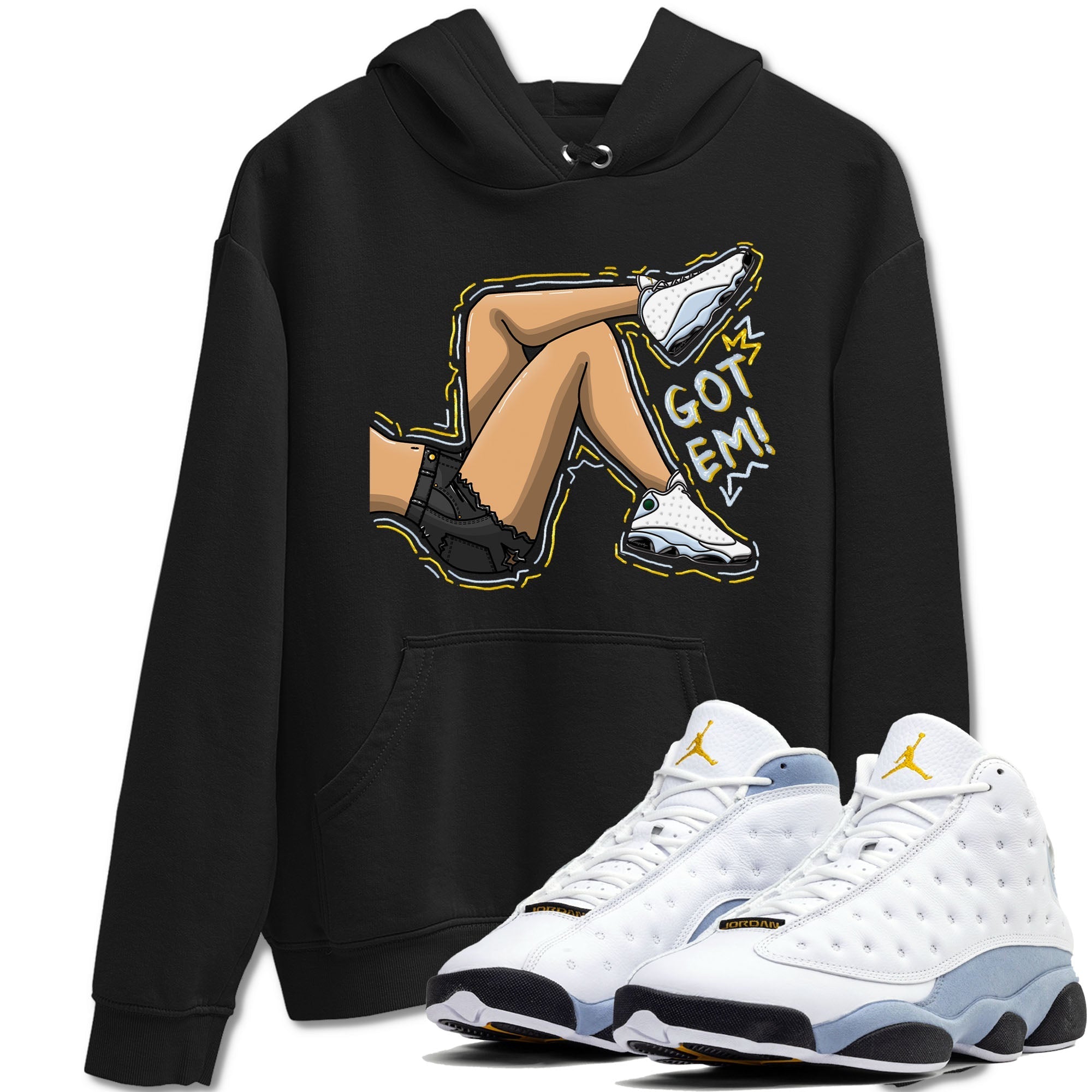 Got Em Legs snkmatch Tees - Air Jordan 13 Blue Grey