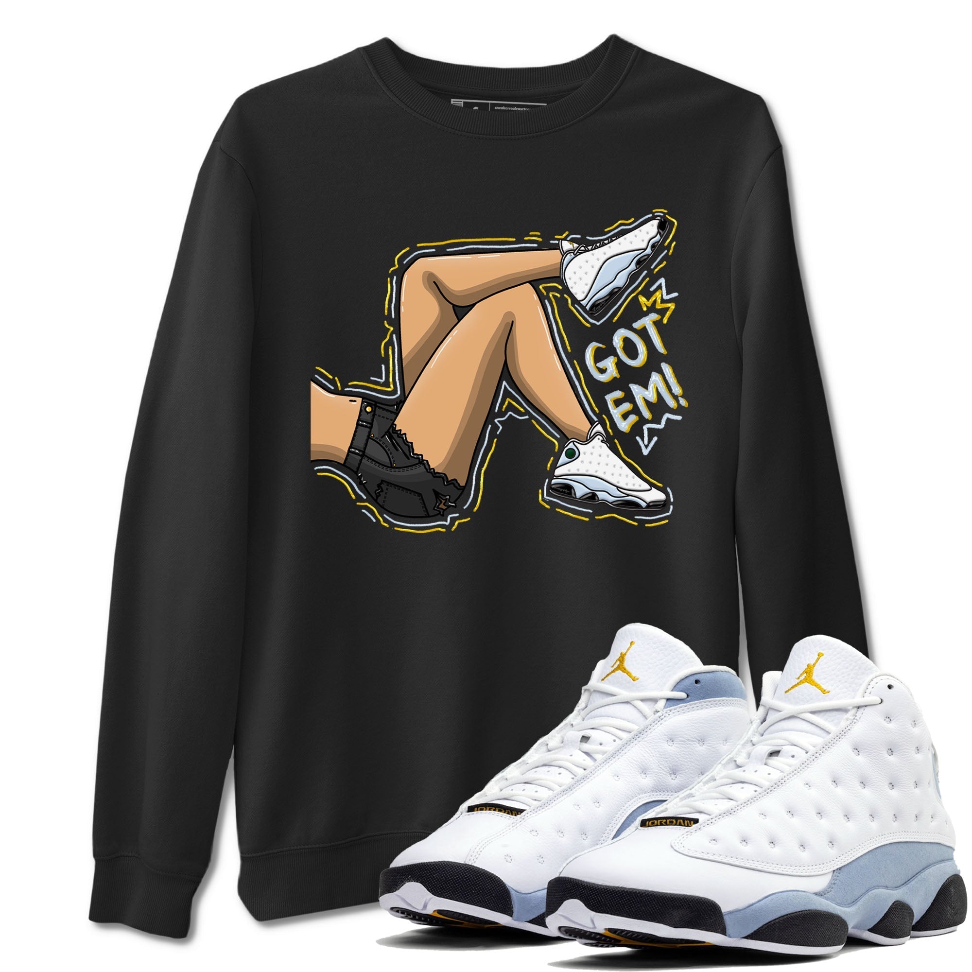 Got Em Legs snkmatch Tees - Air Jordan 13 Blue Grey