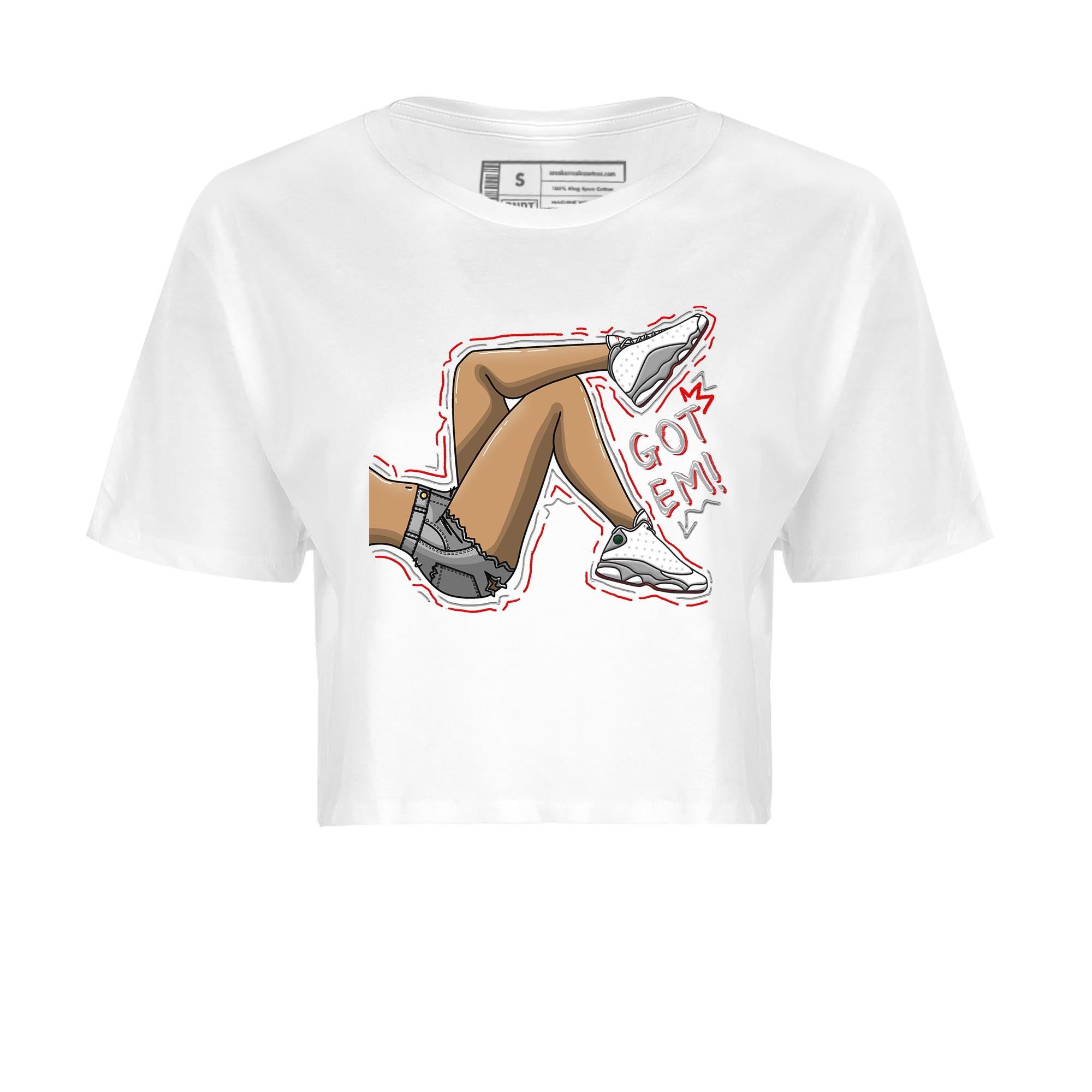 Got Em Legs Women's Tops - Air Jordan 13 Wolf Grey