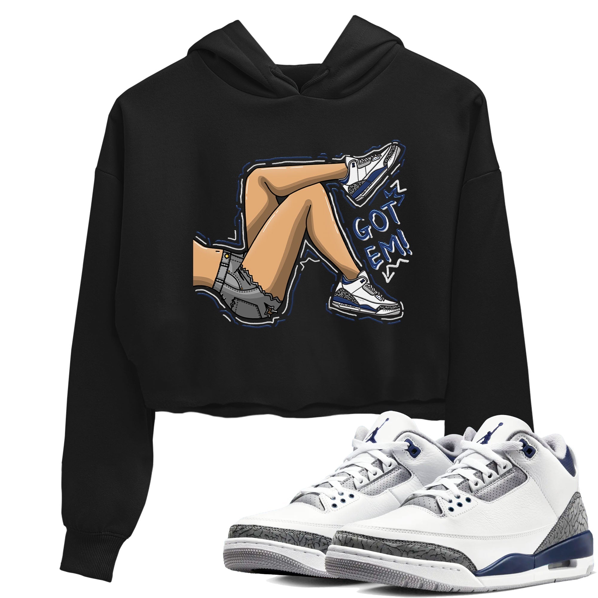 Got Em Legs snkmatch Women's Top - Air Jordan 3 Midnight Navy 2023
