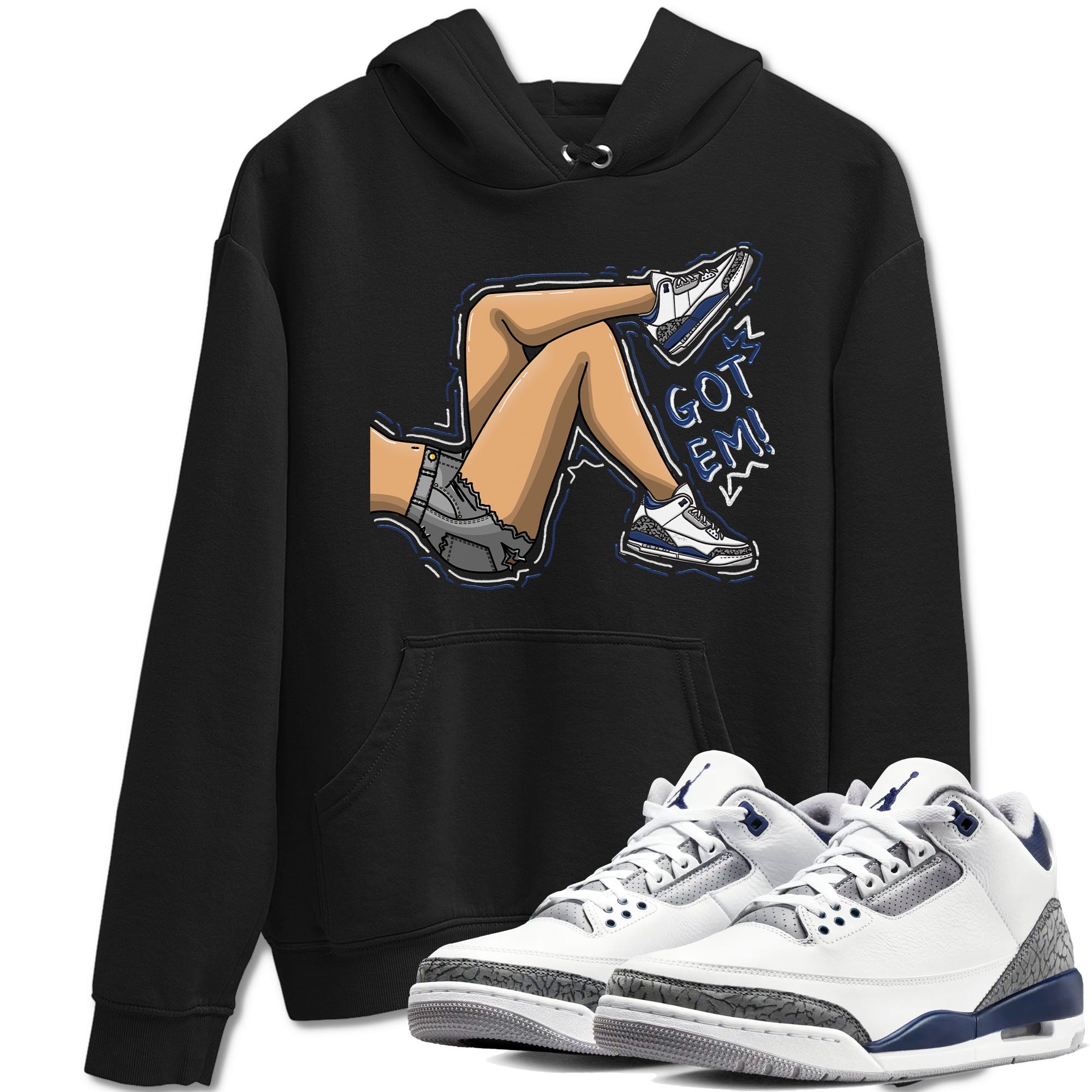 Got Em Legs snkmatch Tees - Air Jordan 3 Midnight Navy 2023