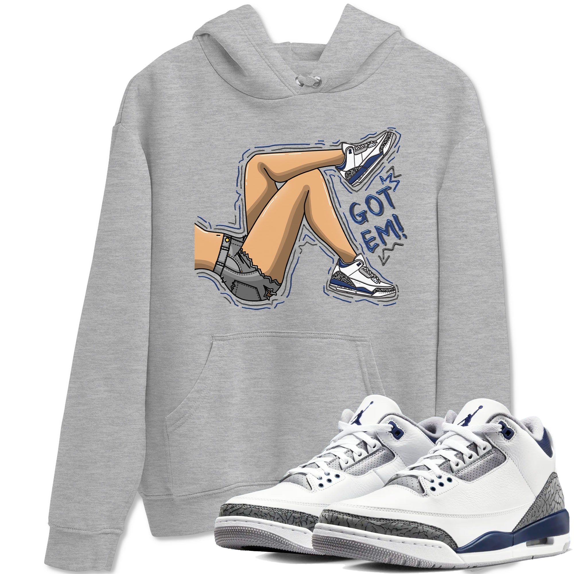Got Em Legs snkmatch Tees - Air Jordan 3 Midnight Navy 2023
