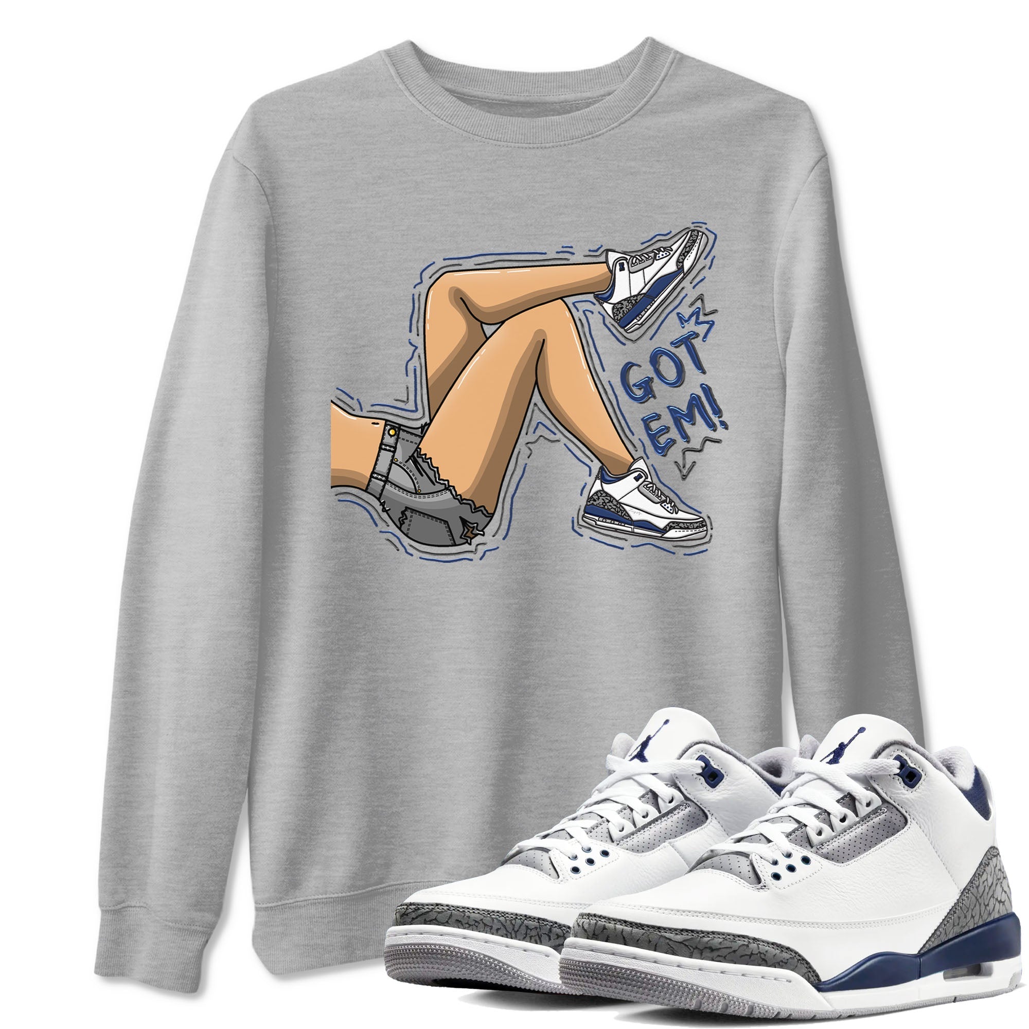 Got Em Legs snkmatch Tees - Air Jordan 3 Midnight Navy 2023