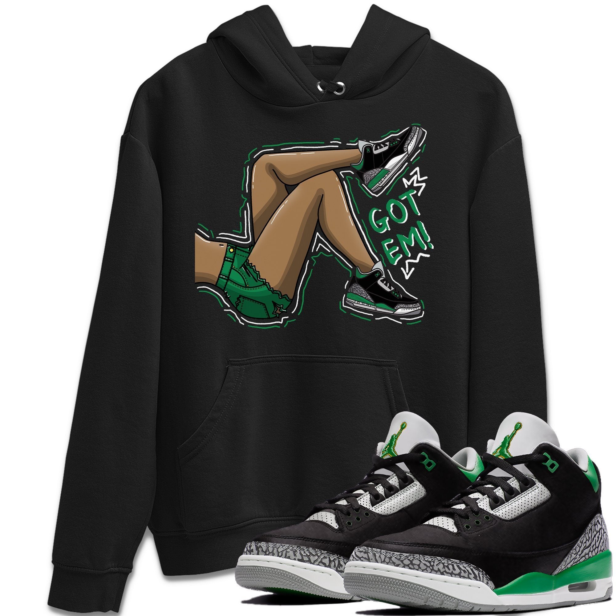Got Em Legs Unisex Tops - Air Jordan 3 Pine Green
